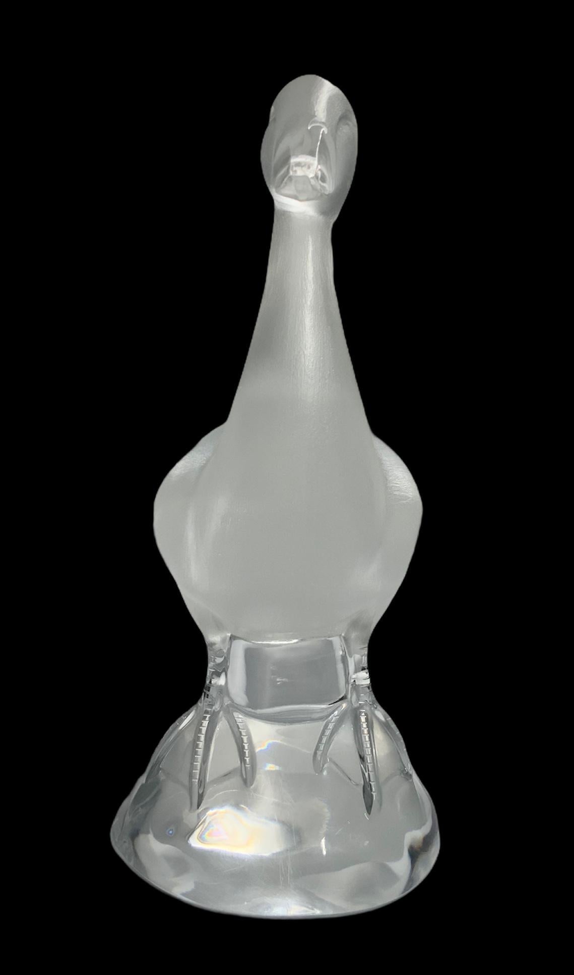 Moulé Sculpture/Figure de canard en cristal Lalique en vente
