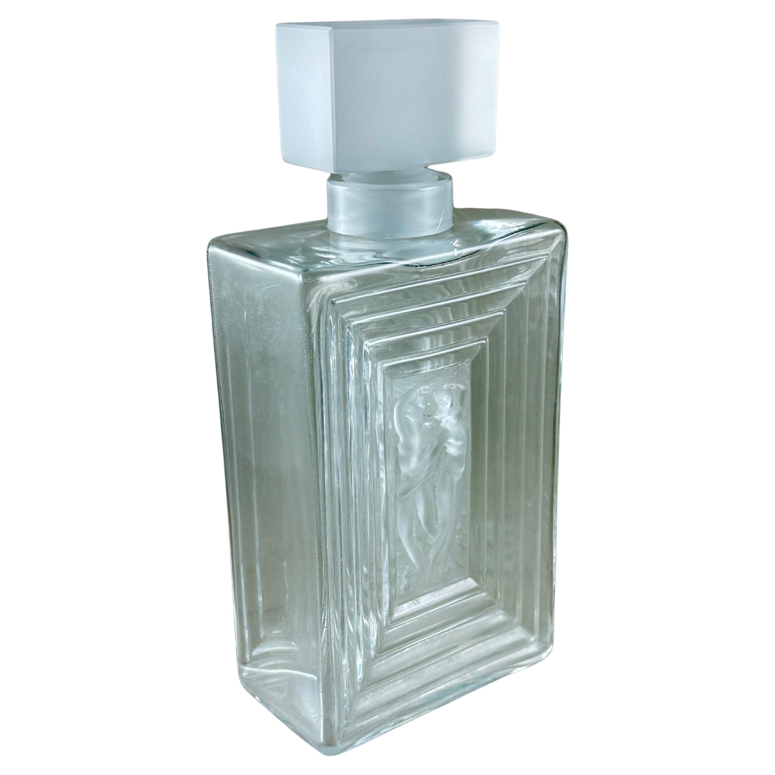 Lalique Crystal ‘Duncan No. 3’ Crystal Perfume Bottle For Sale