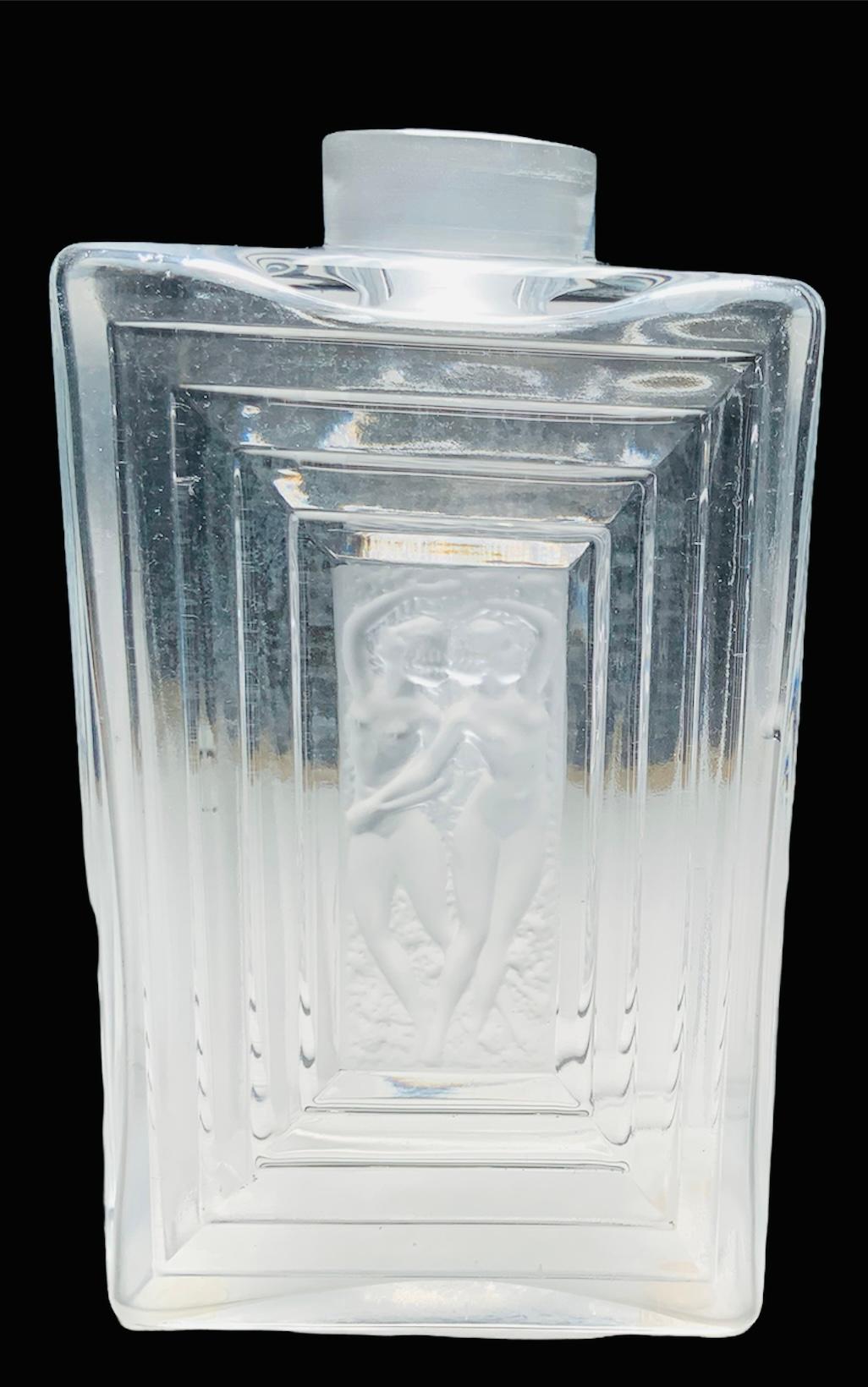 Lalique Crystal Duncan No.3 Perfume Bottle In Good Condition For Sale In Guaynabo, PR