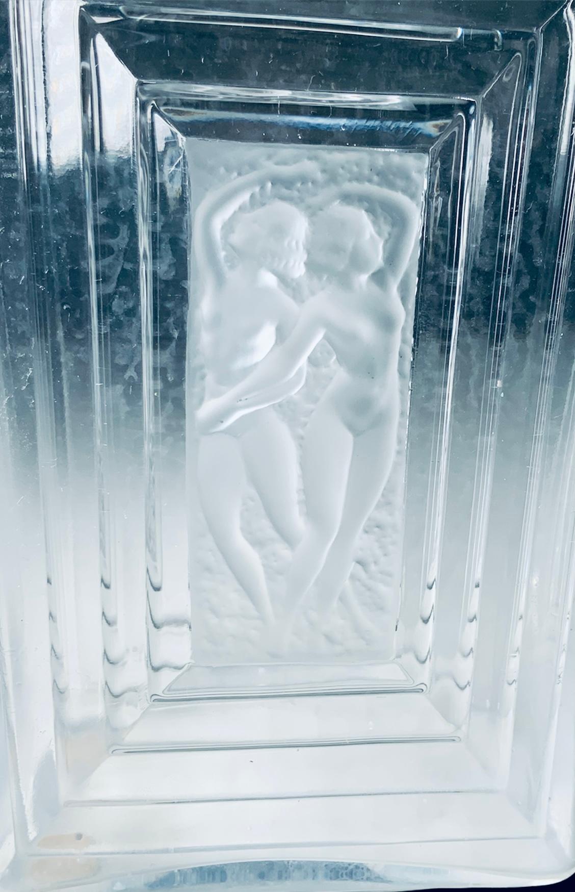 20th Century Lalique Crystal Duncan No.3 Perfume Bottle For Sale