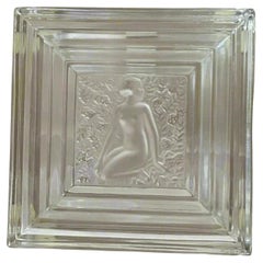 Caja de baratijas cuadrada "Duncan" de cristal de Lalique