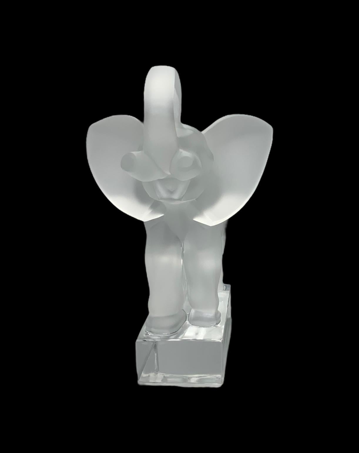 Lalique Crystal Elephant Sculpture 2