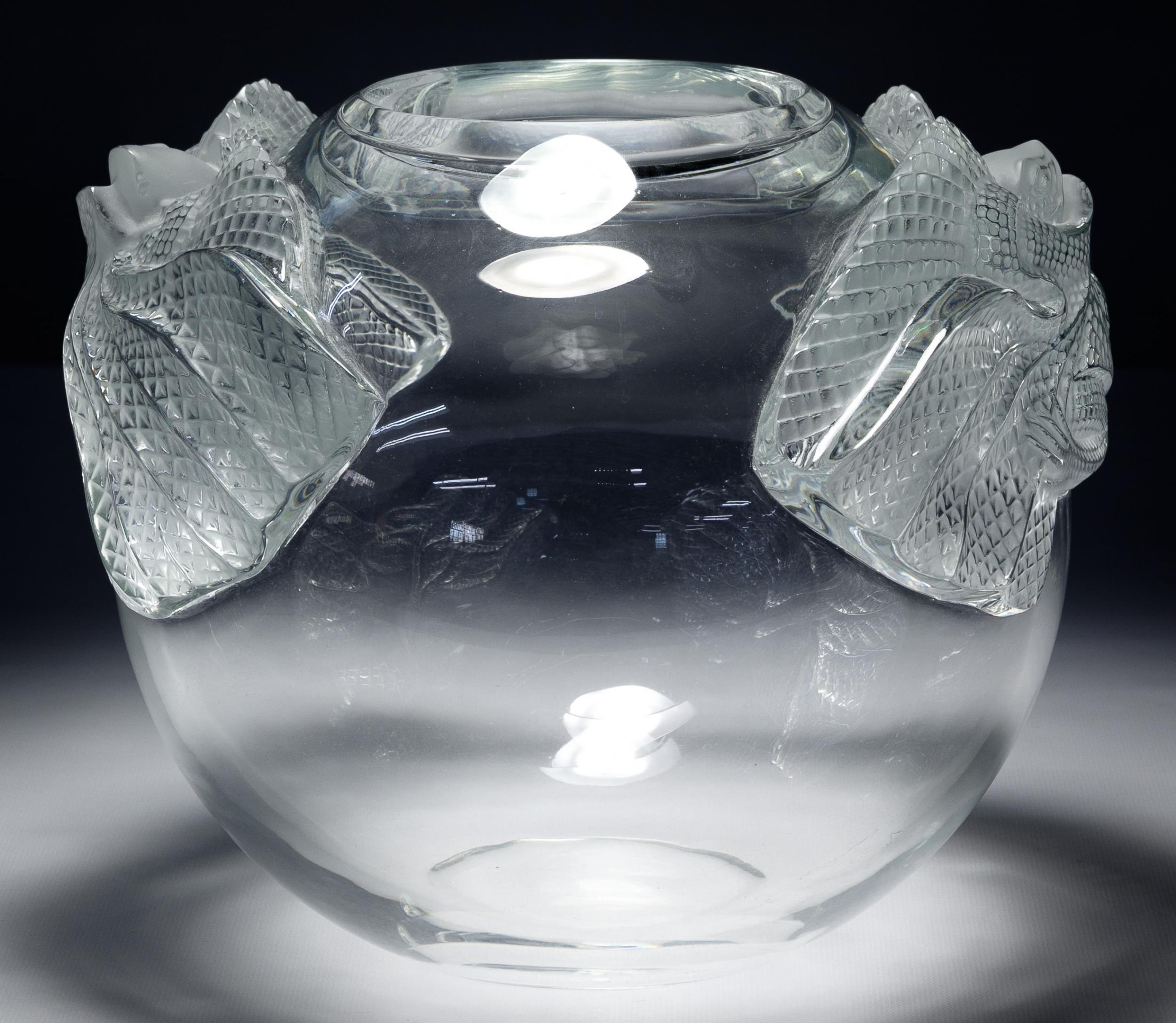 Late 20th Century Lalique Crystal 'Erimaki' Bowl, France, 1980s