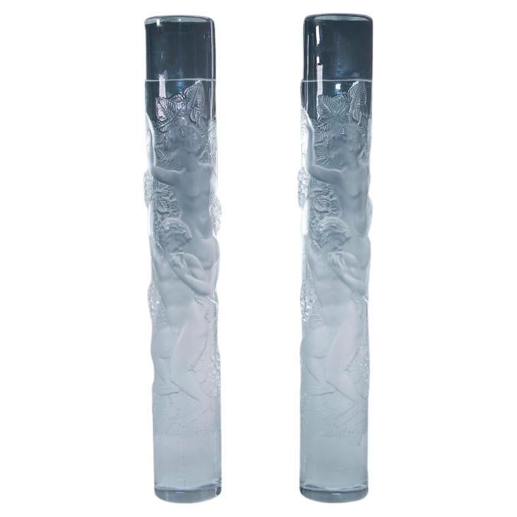 Poignées de porte "Faunes" en cristal de Lalique