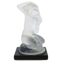 Lalique Crystal Female Figurative Sculpture, from Paris, France, circa 1970s