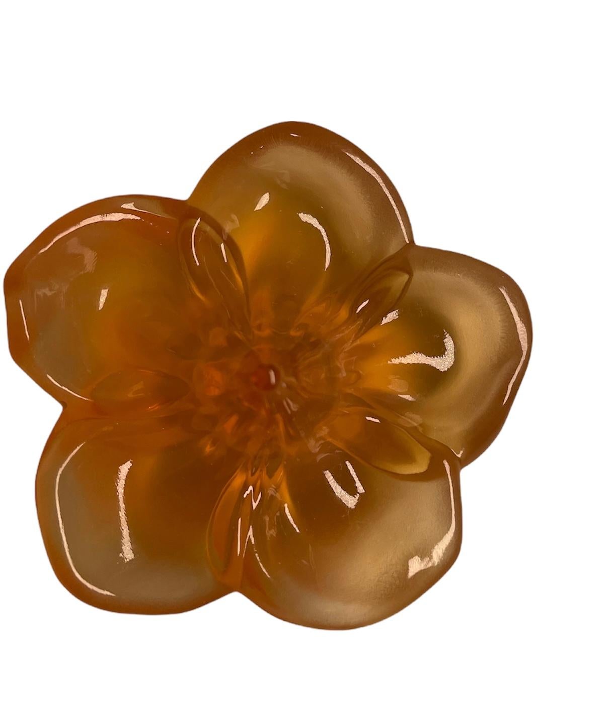 Lalique Crystal “Frangipani” Ring Holder/Pin Dish 3