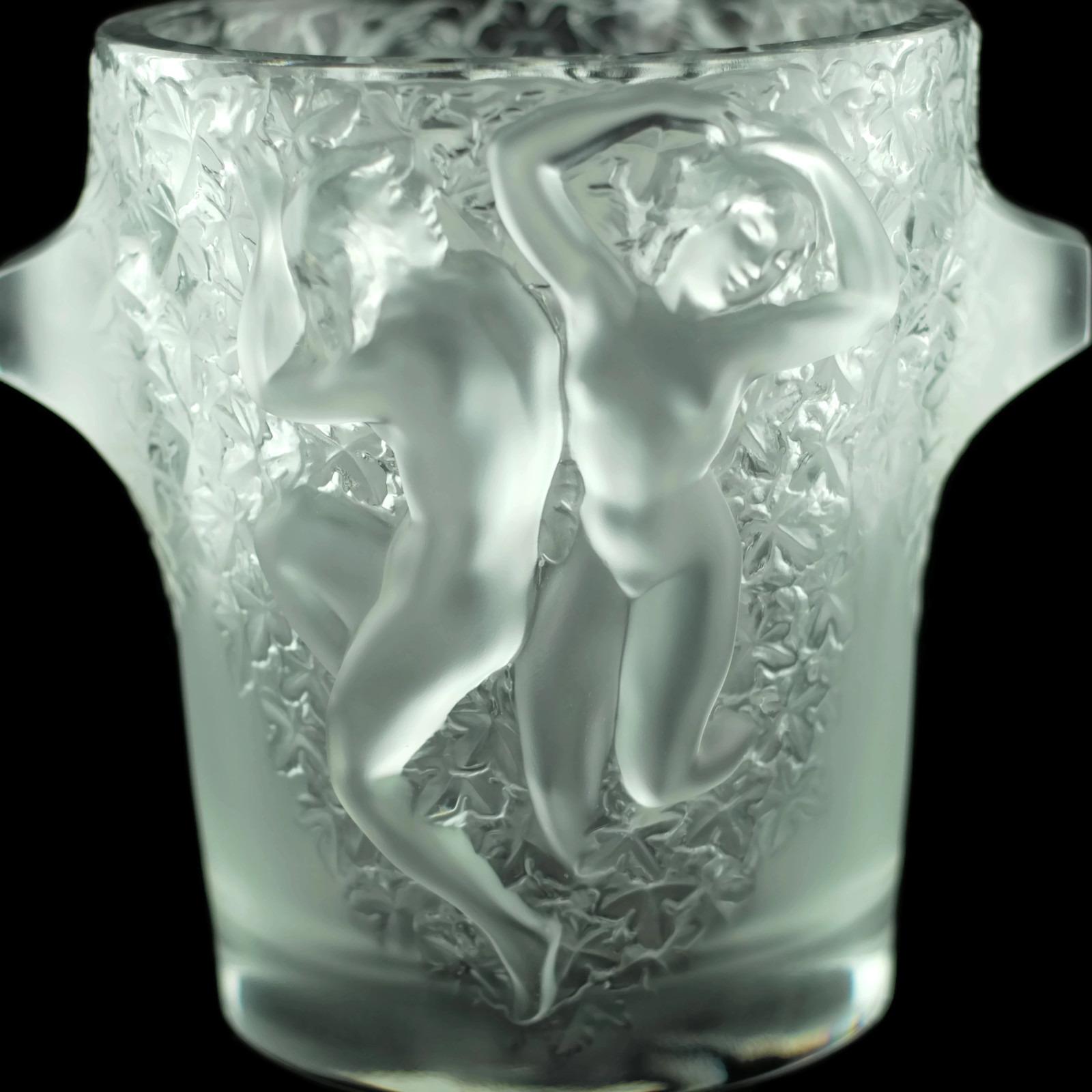 Art Deco Lalique Crystal Ganymede Champagne Cooler Ice Bucket