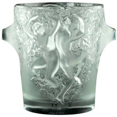 Retro Lalique Crystal Ganymede Champagne Cooler Ice Bucket