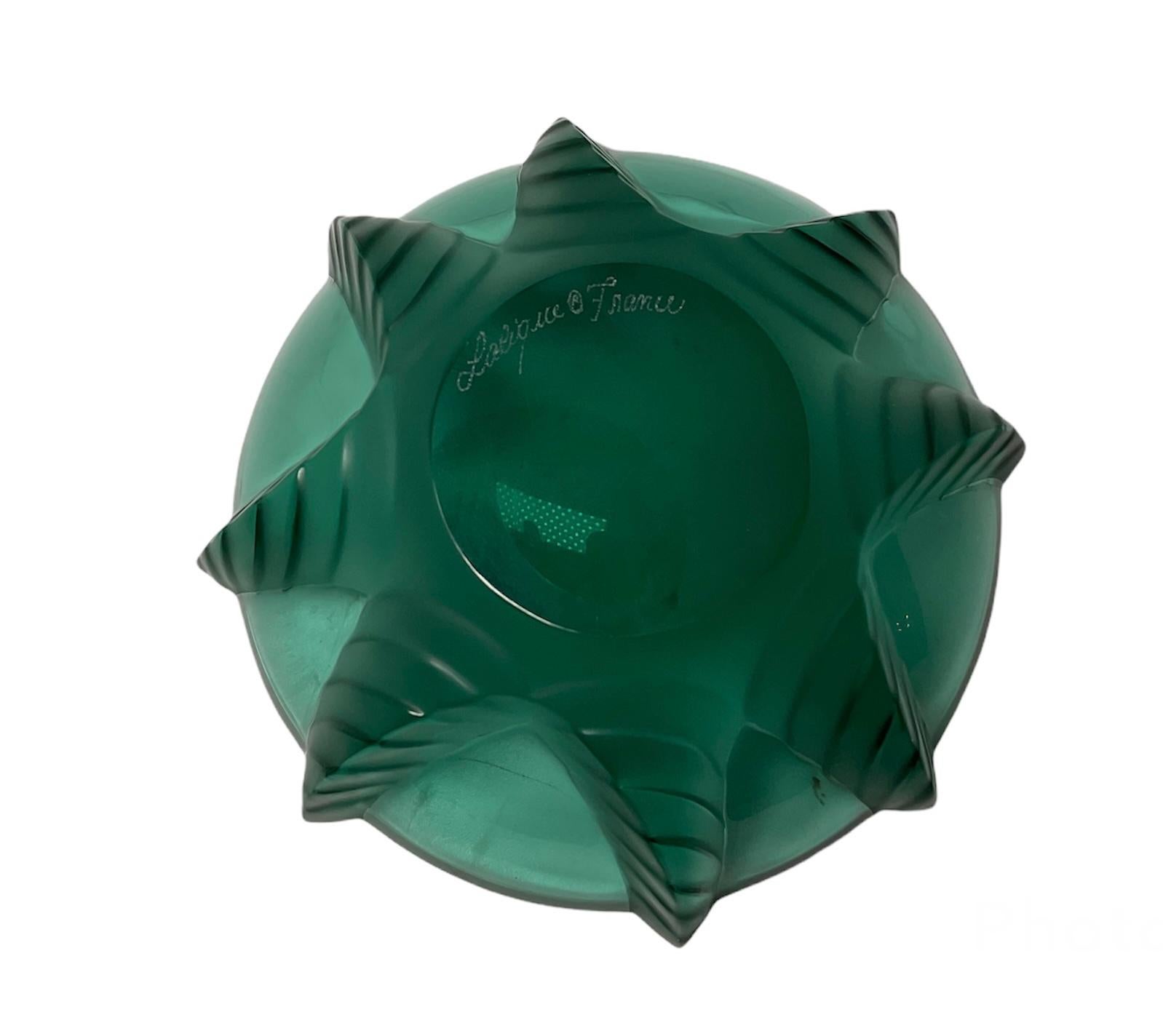 Lalique Crystal Green Teal Sea Star Small Bowl 2