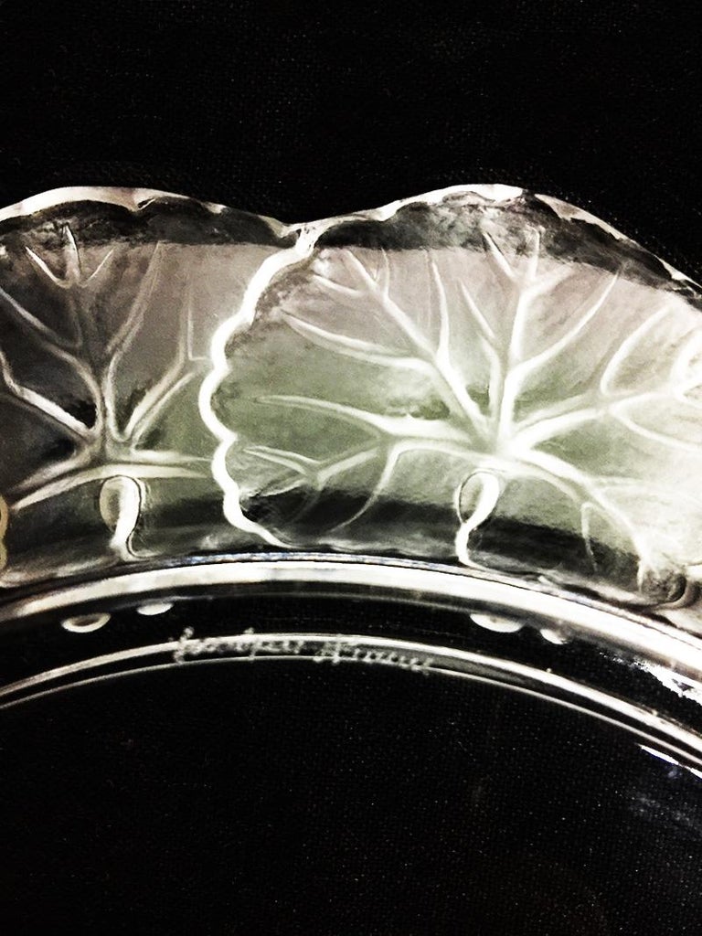 Lalique Crystal "Honfleur" Pattern Plates, Set of 12 Pieces at 1stDibs