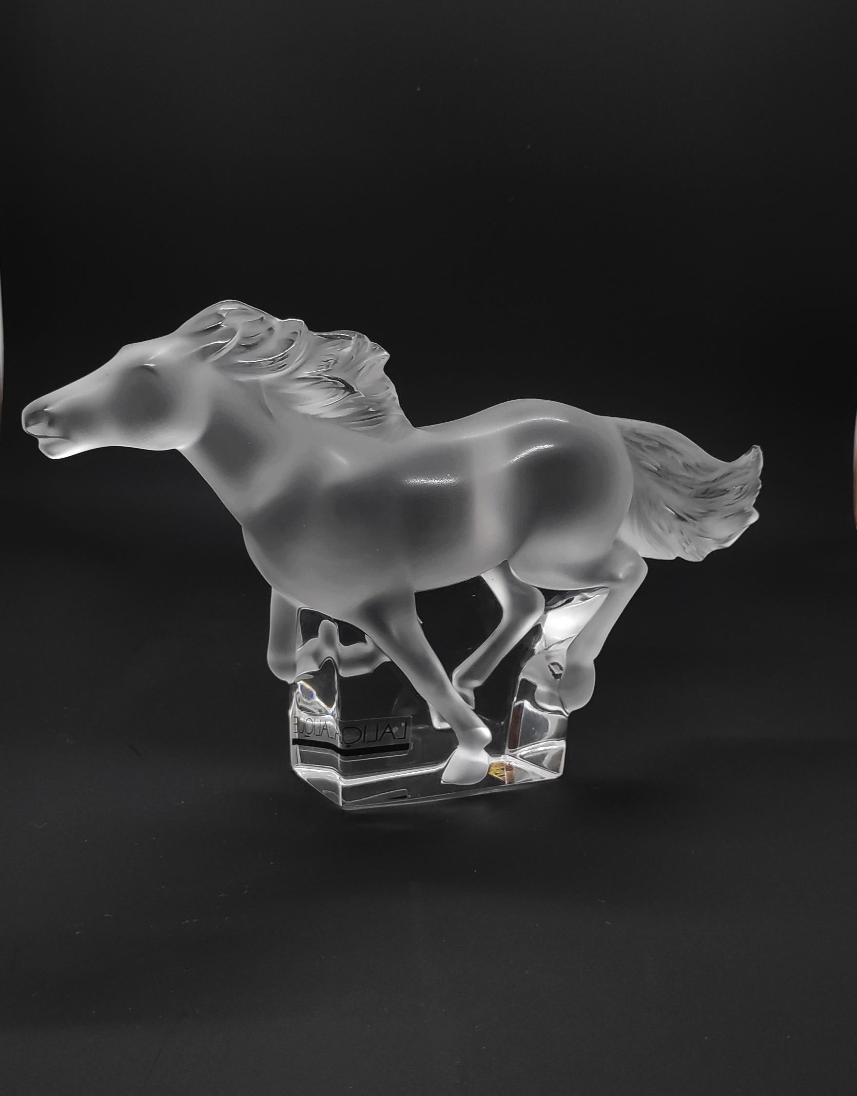 Lalique Crystal Horse Kazak In Excellent Condition In Palermo, IT