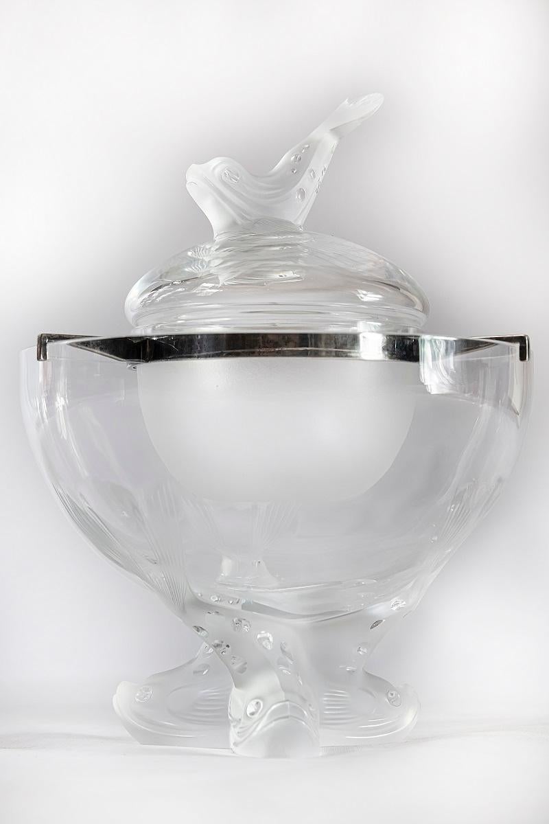 Juego de Cuenco Igor Caviar de Cristal Lalique Francés en venta
