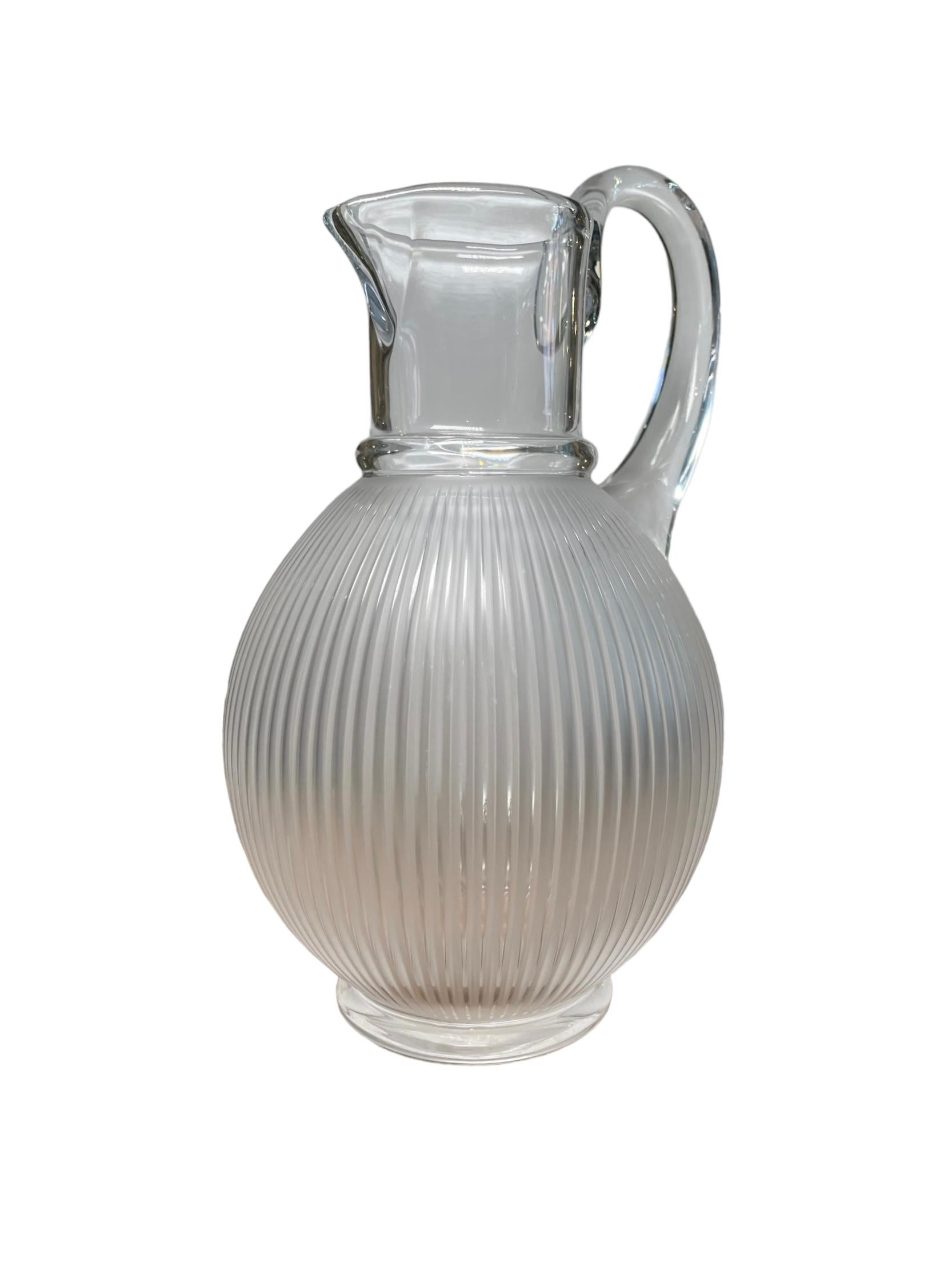 Lalique Crystal “Langais” Pitcher In Good Condition In Guaynabo, PR