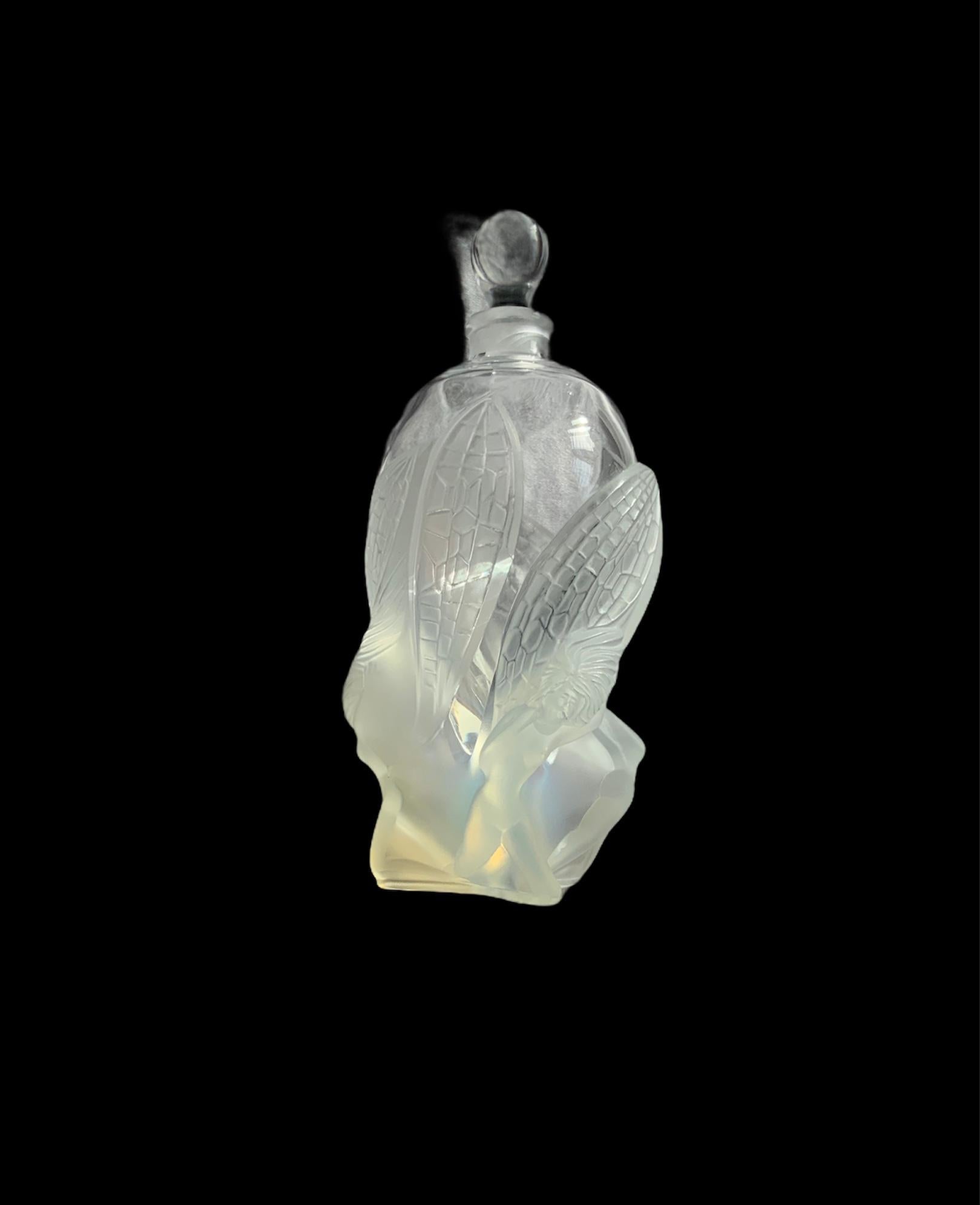 French Lalique Crystal Les Elfes Perfume Factice Bottle