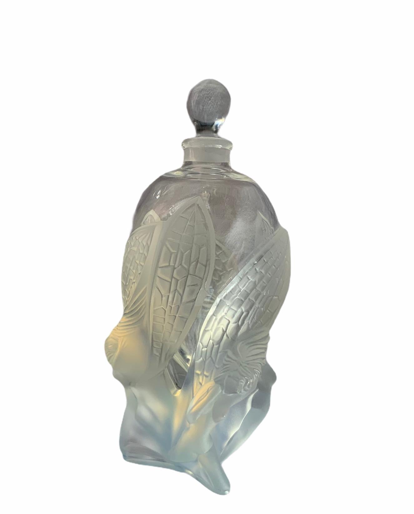 Molded Lalique Crystal Les Elfes Perfume Factice Bottle