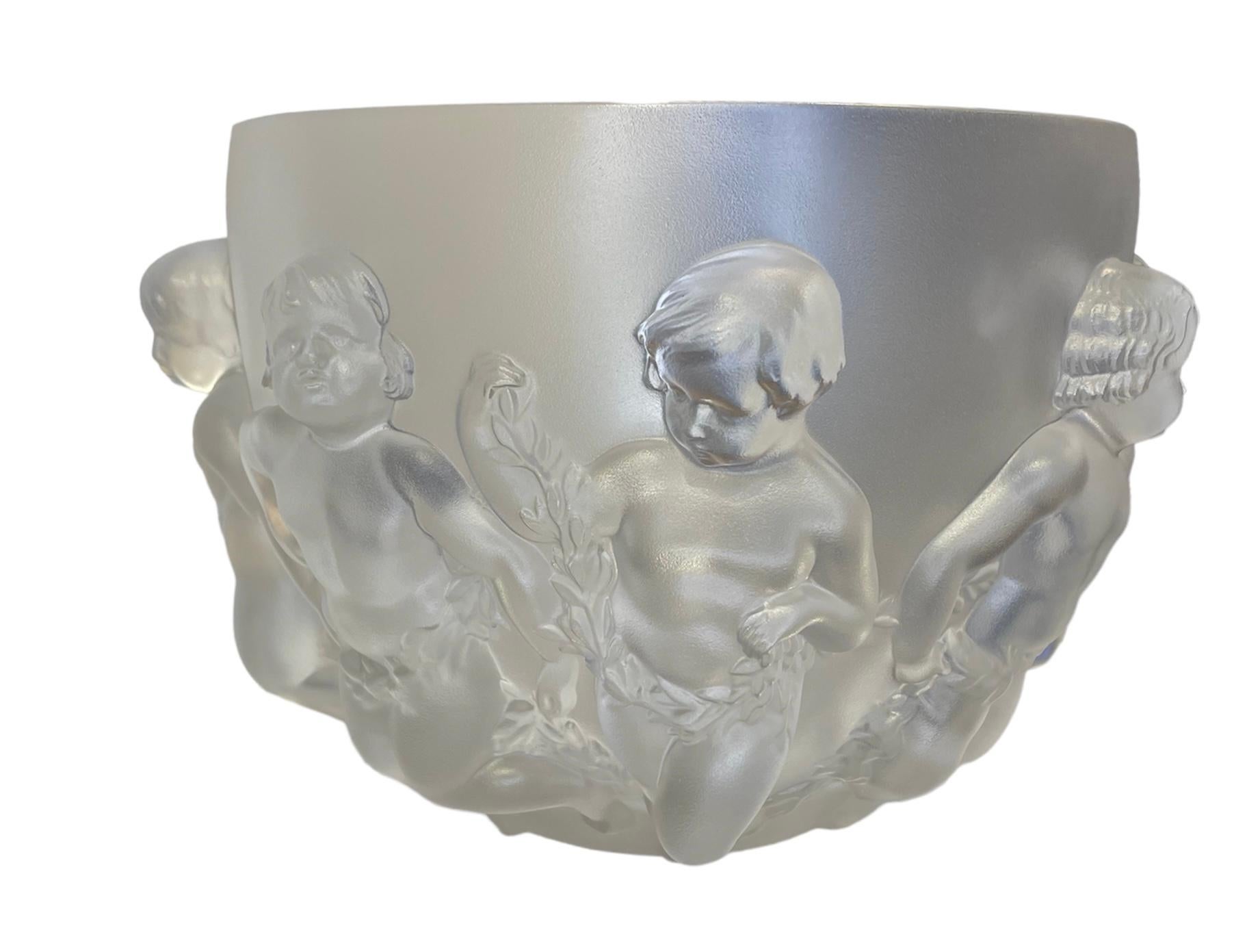 Lalique Crystal “Luxembourg” Large Round Bowl 4