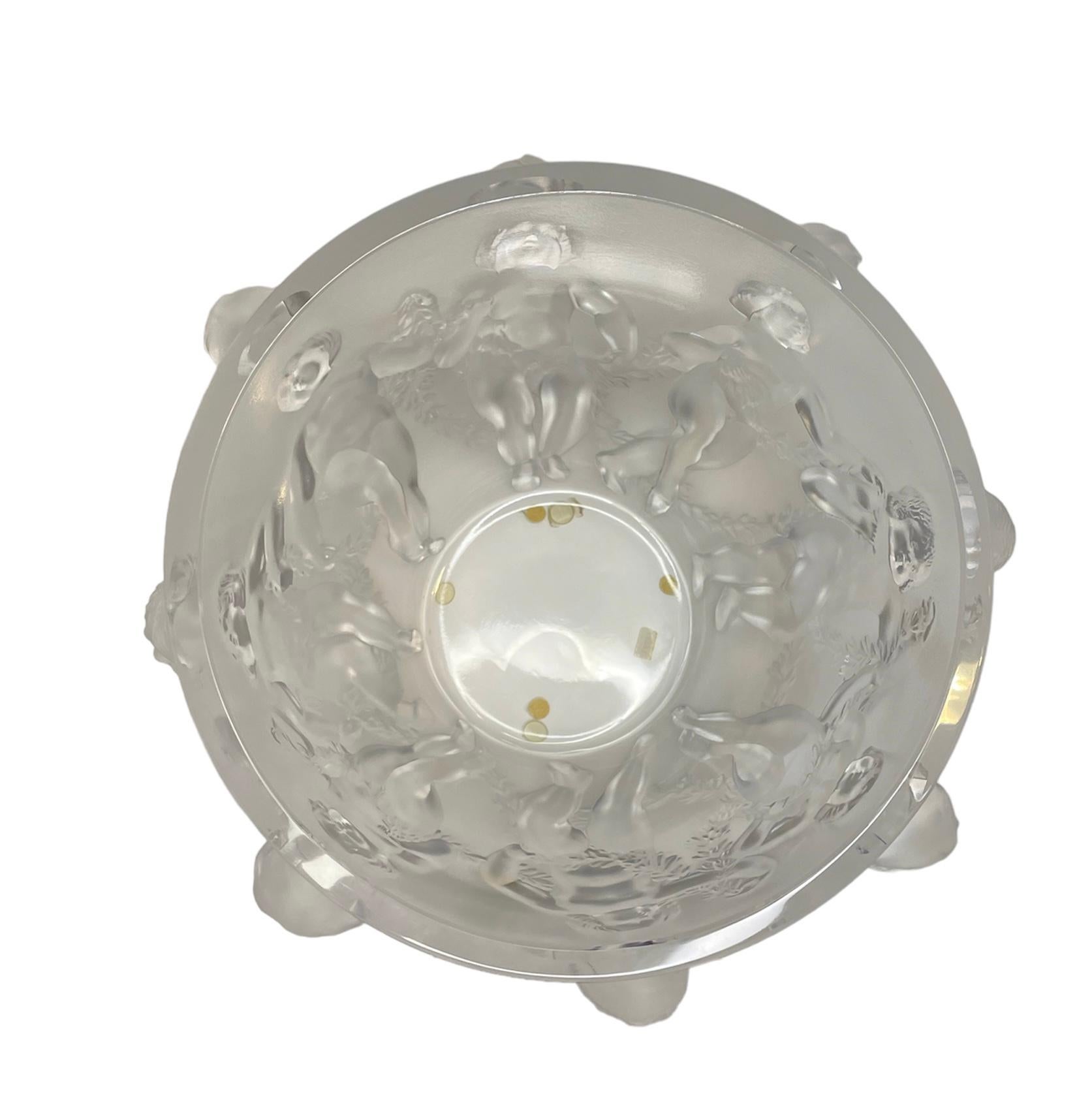 Lalique Crystal “Luxembourg” Large Round Bowl 6