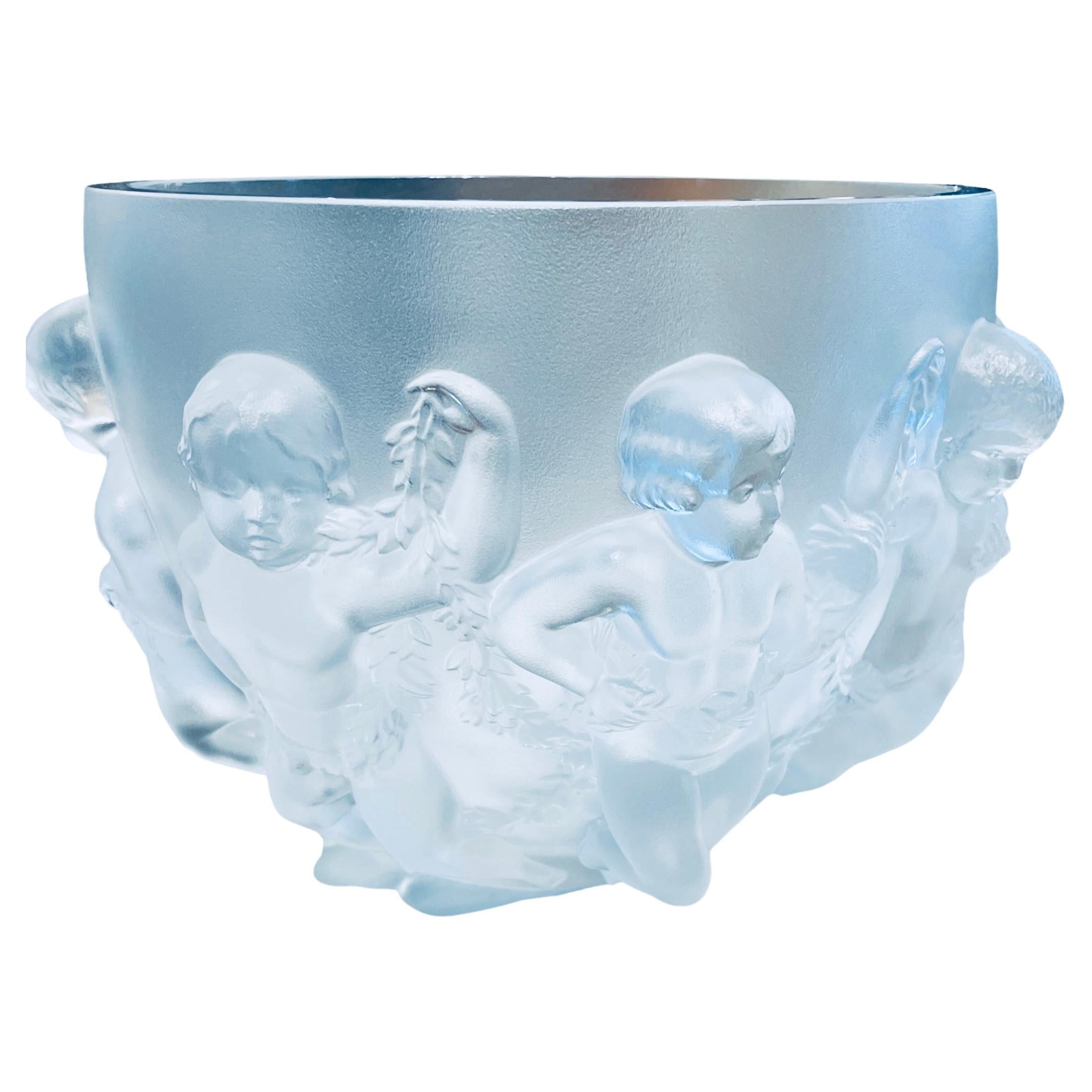 Lalique Crystal “Luxembourg” Large Round Bowl