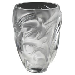 Vase "Martinets" en cristal de Lalique, C.C. 1920