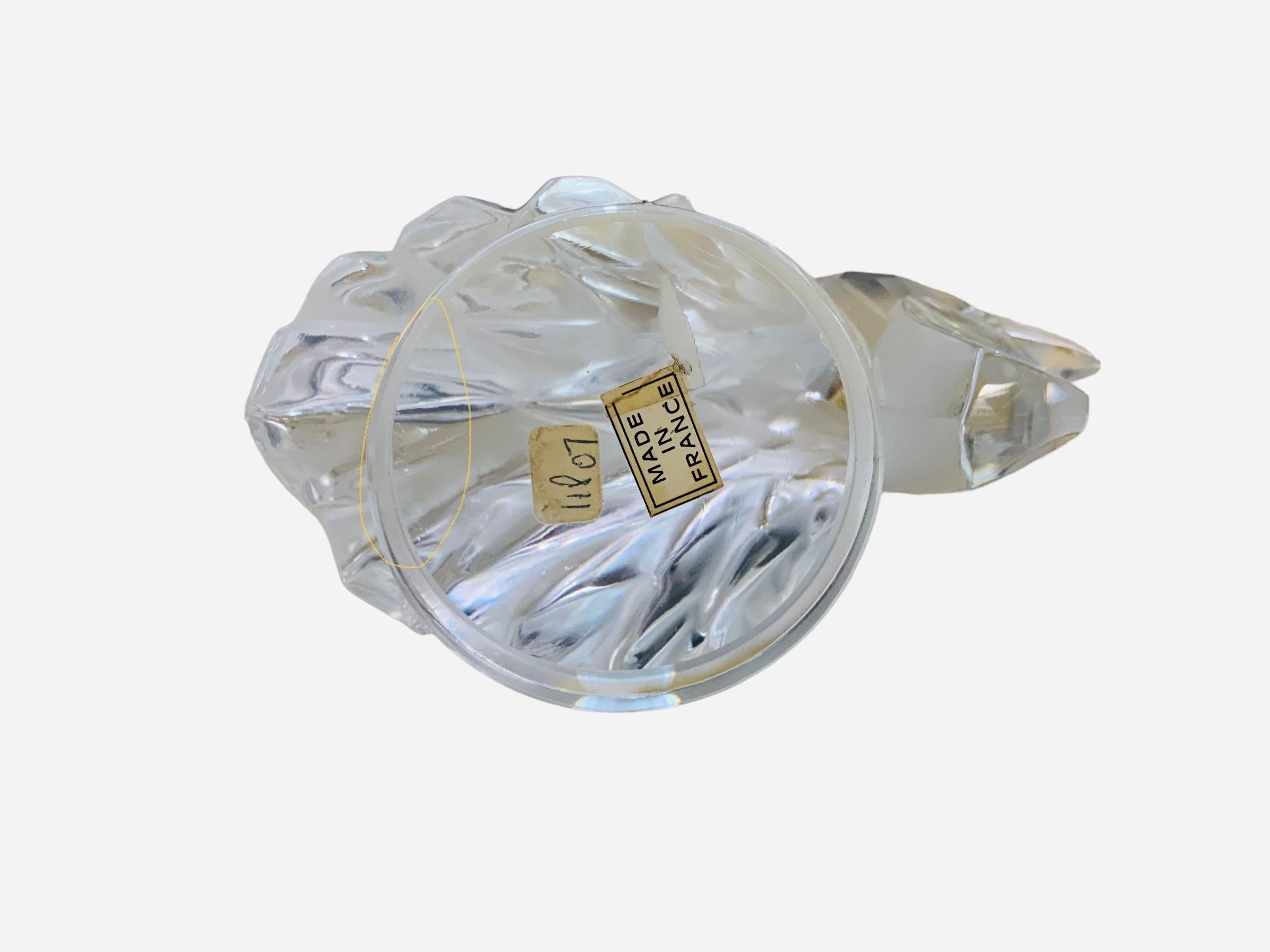 Moulage Petit buste/weight en papier Mascot Rooster Tete De Coq en cristal Lalique en vente