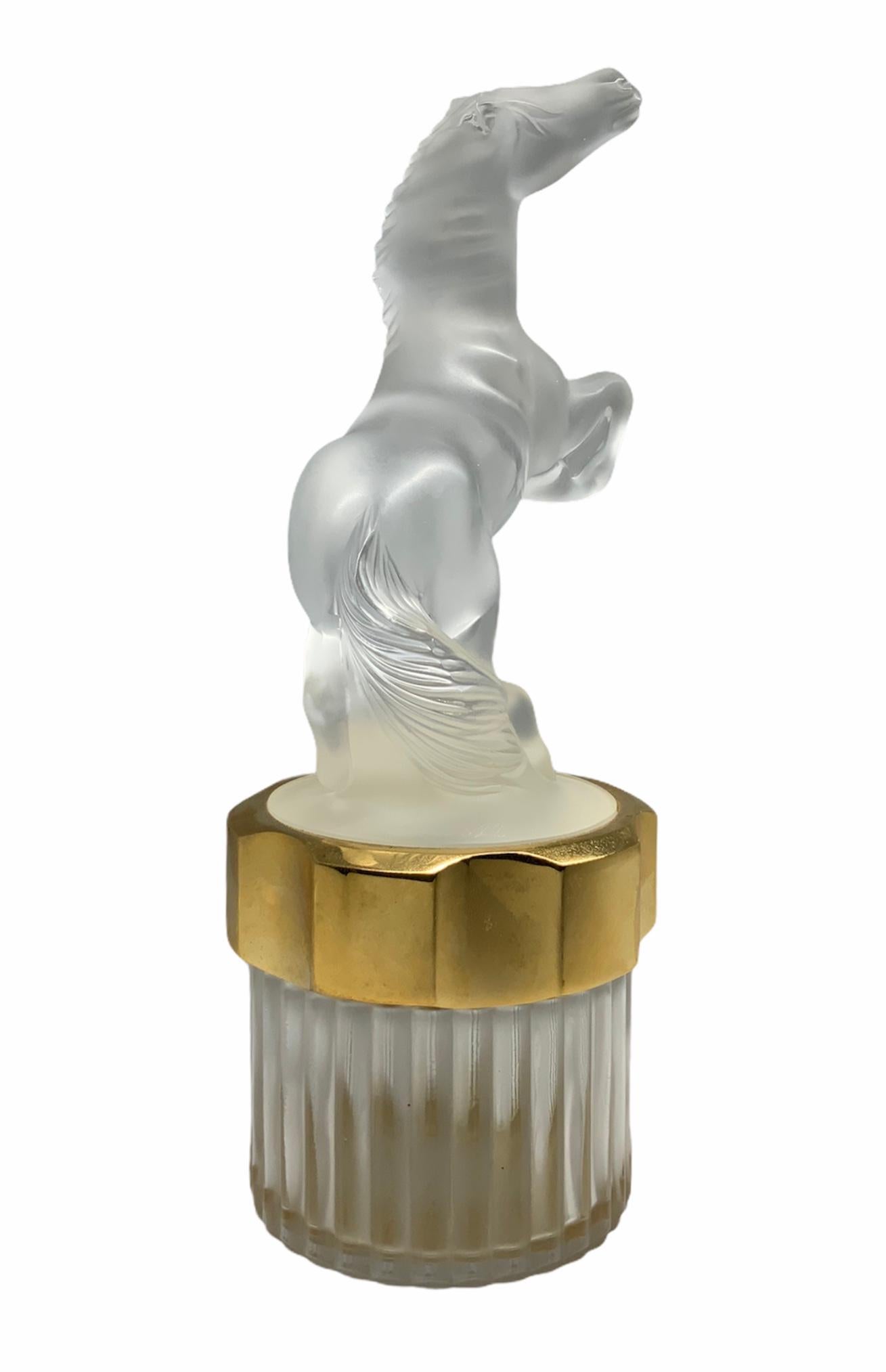 Lalique Kristall Mascotte Equus Herren Parfümflasche (Art déco) im Angebot