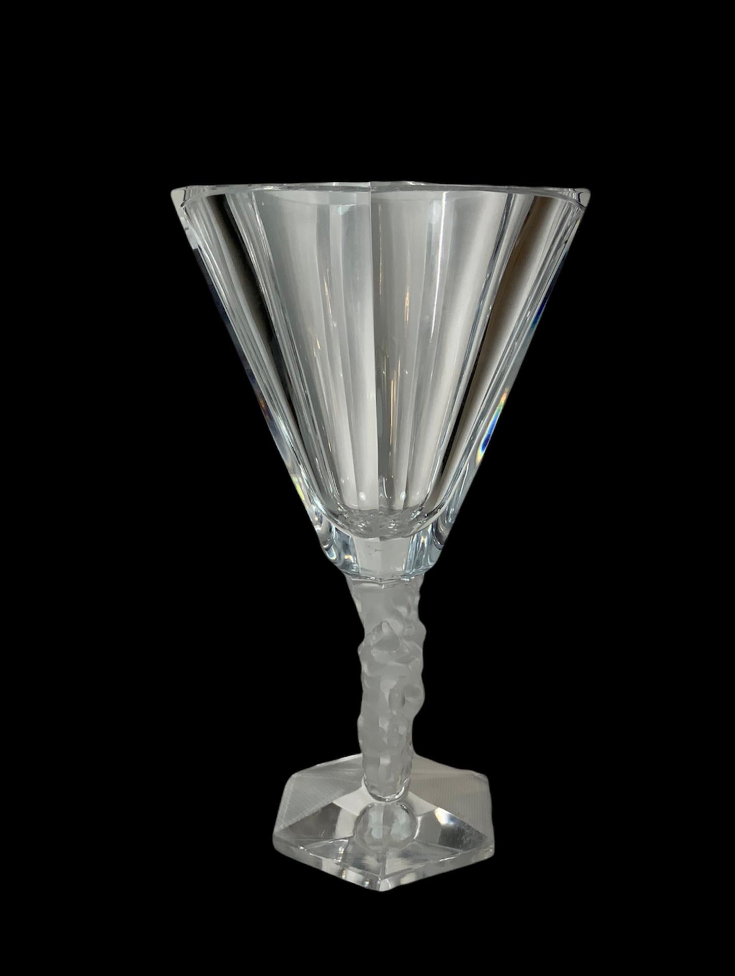 Vase à fleurs Mesange en cristal Lalique en vente 4