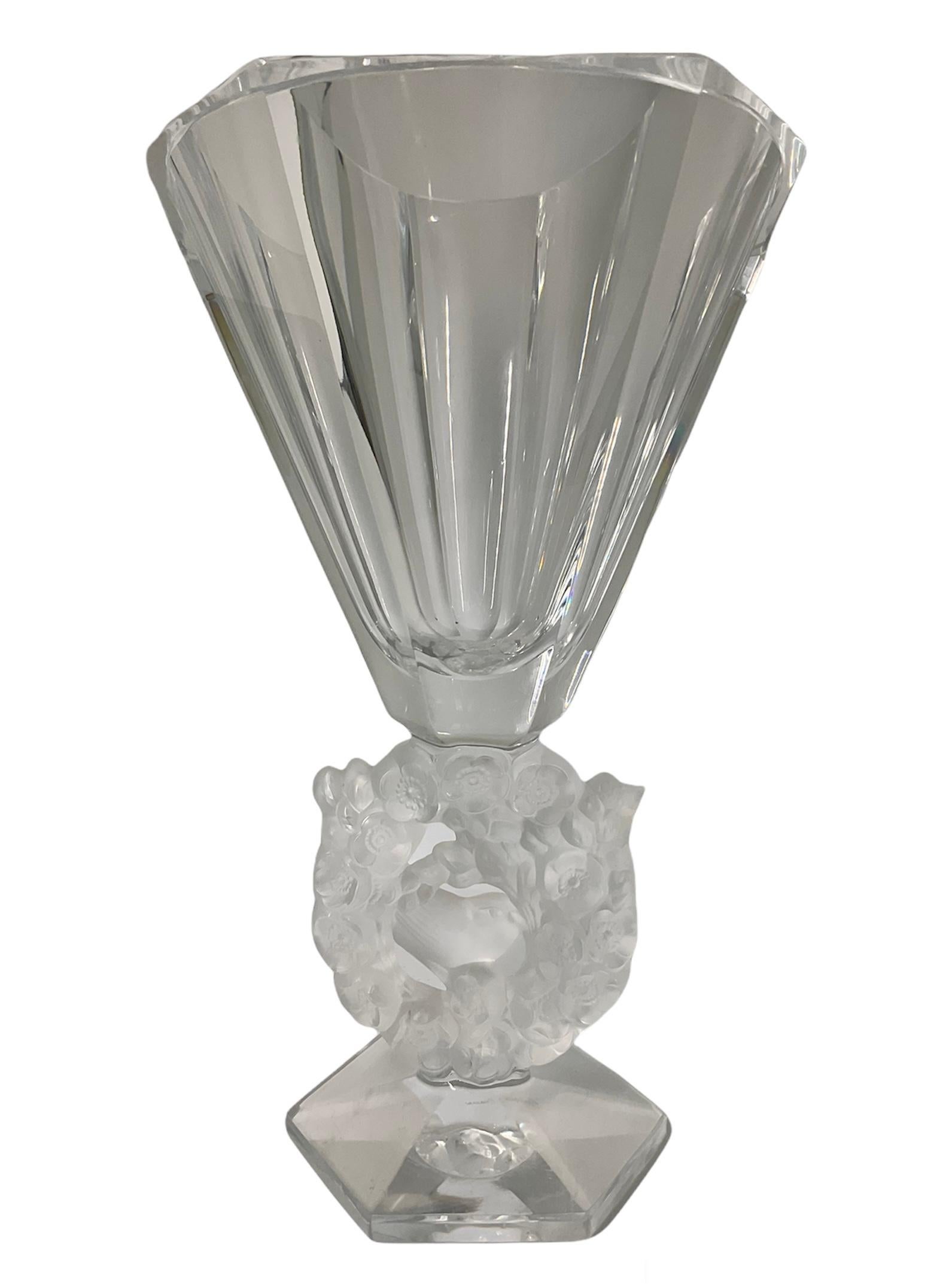 vase lalique fleurs