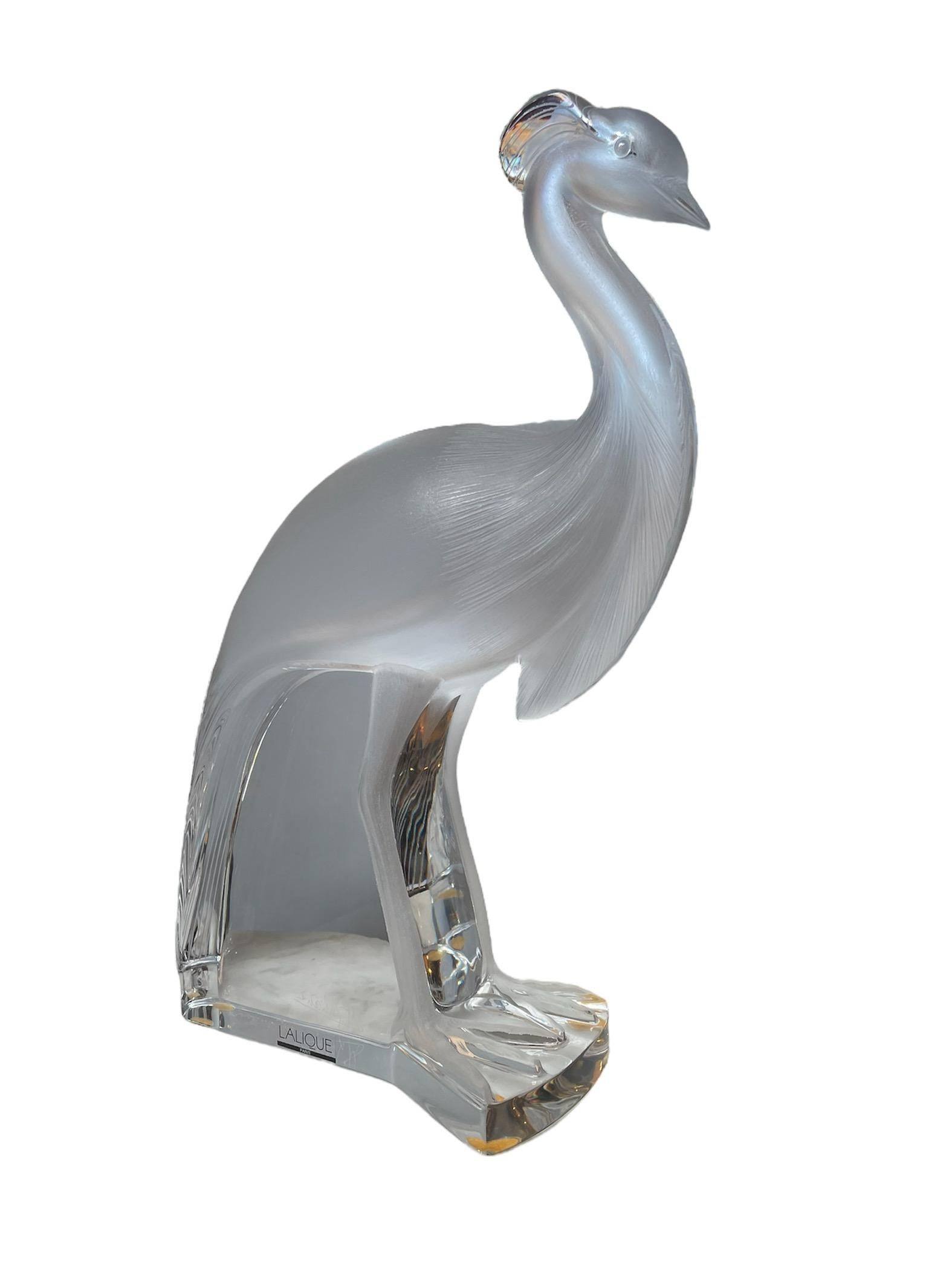 Lalique Crystal Peacock Sculpture  For Sale 6