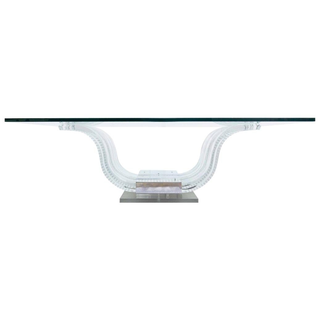 Lalique Crystal "Perles D'eau" Water Pearls Cocktail Table