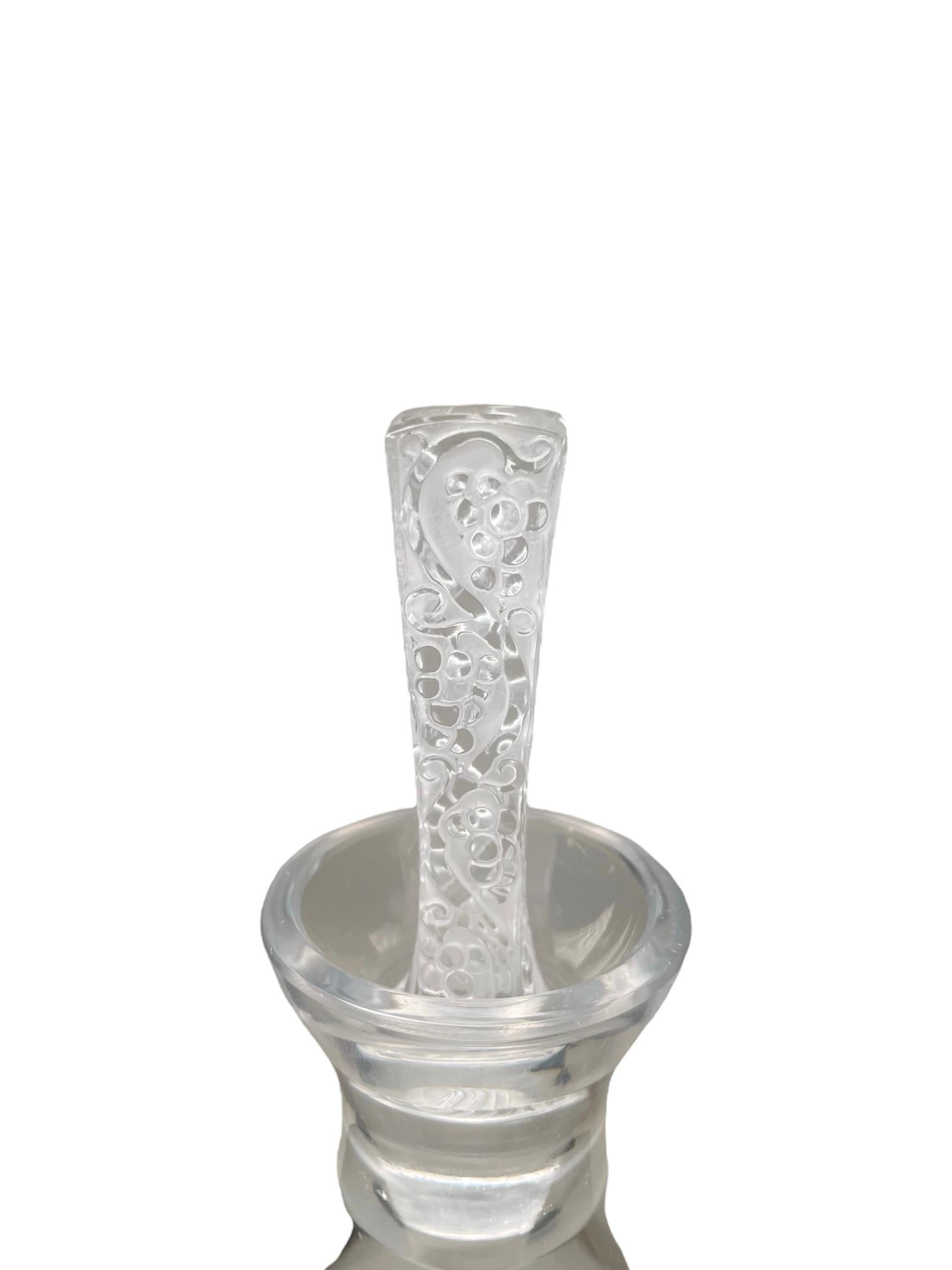 Molded Lalique Crystal “Phalsbourg” Decanter