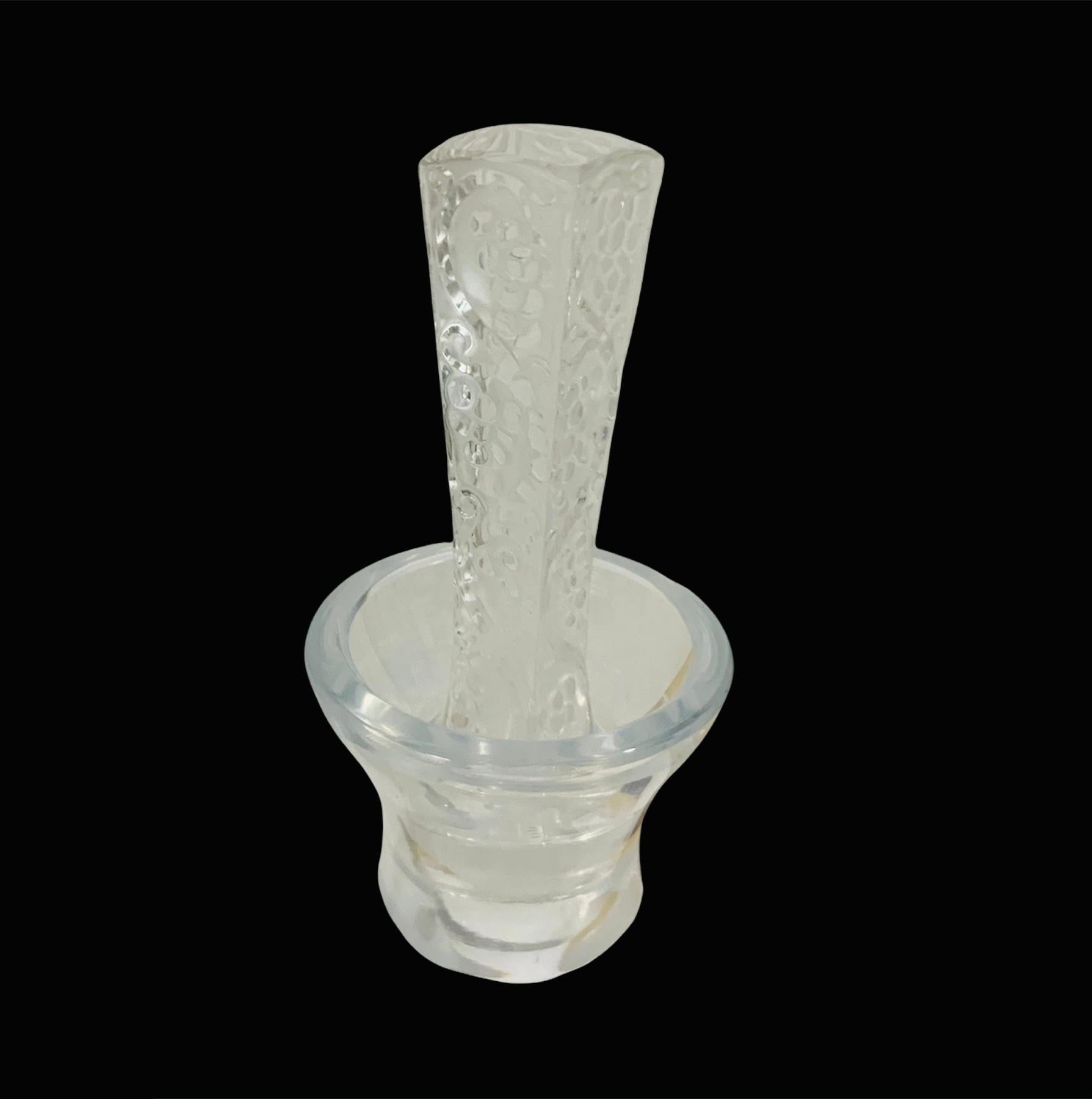 20th Century Lalique Crystal “Phalsbourg” Decanter For Sale