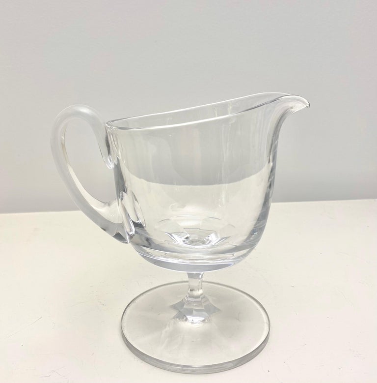 French Lalique Crystal Pitcher circa 1960s For Sale
