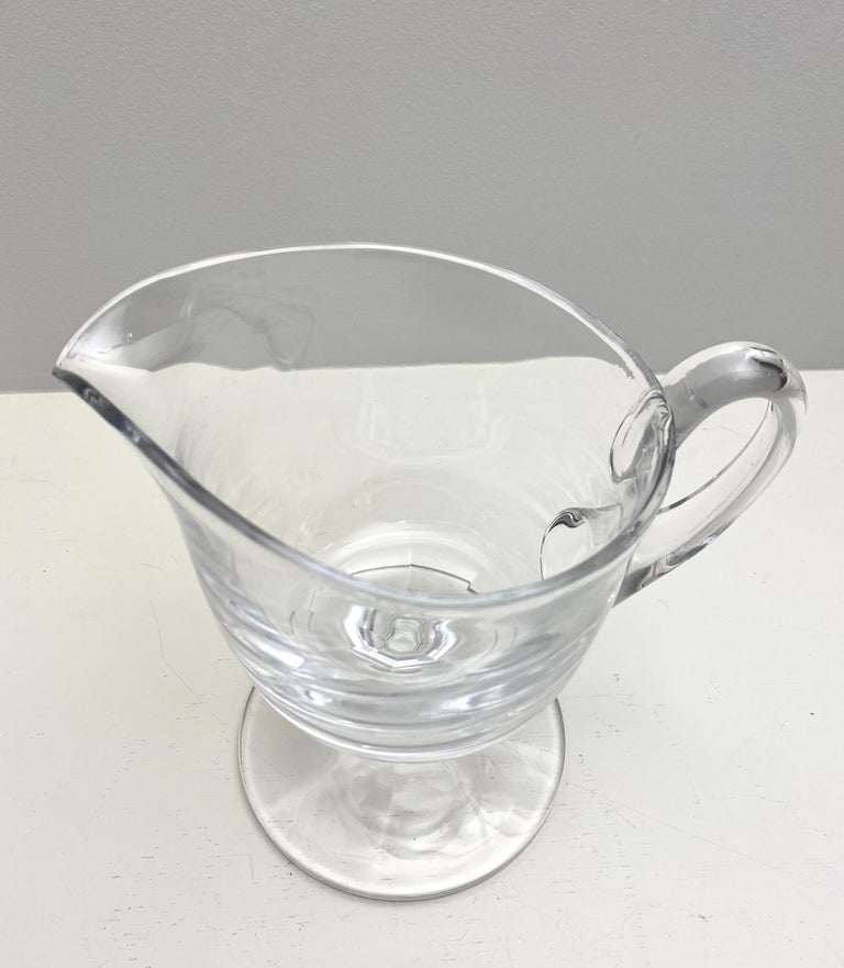 Mid-20th Century Lalique Crystal Pitcher circa 1960s For Sale