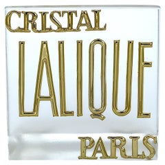 Lalique Crystal Retail/ Trade Sign, 'Cristal Lalique Paris' 
