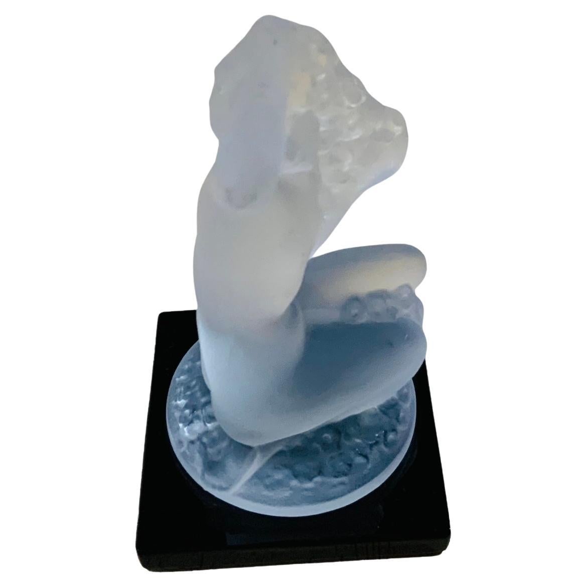 Lalique Crystal Sculpture Of Nude Lady in Bubble