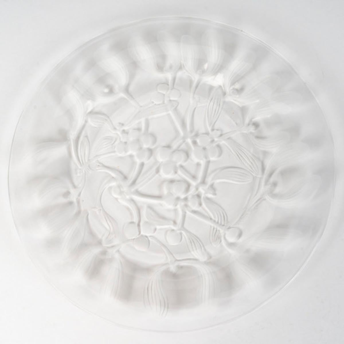 Français Cristal de Lalique, set de 6 assiettes 