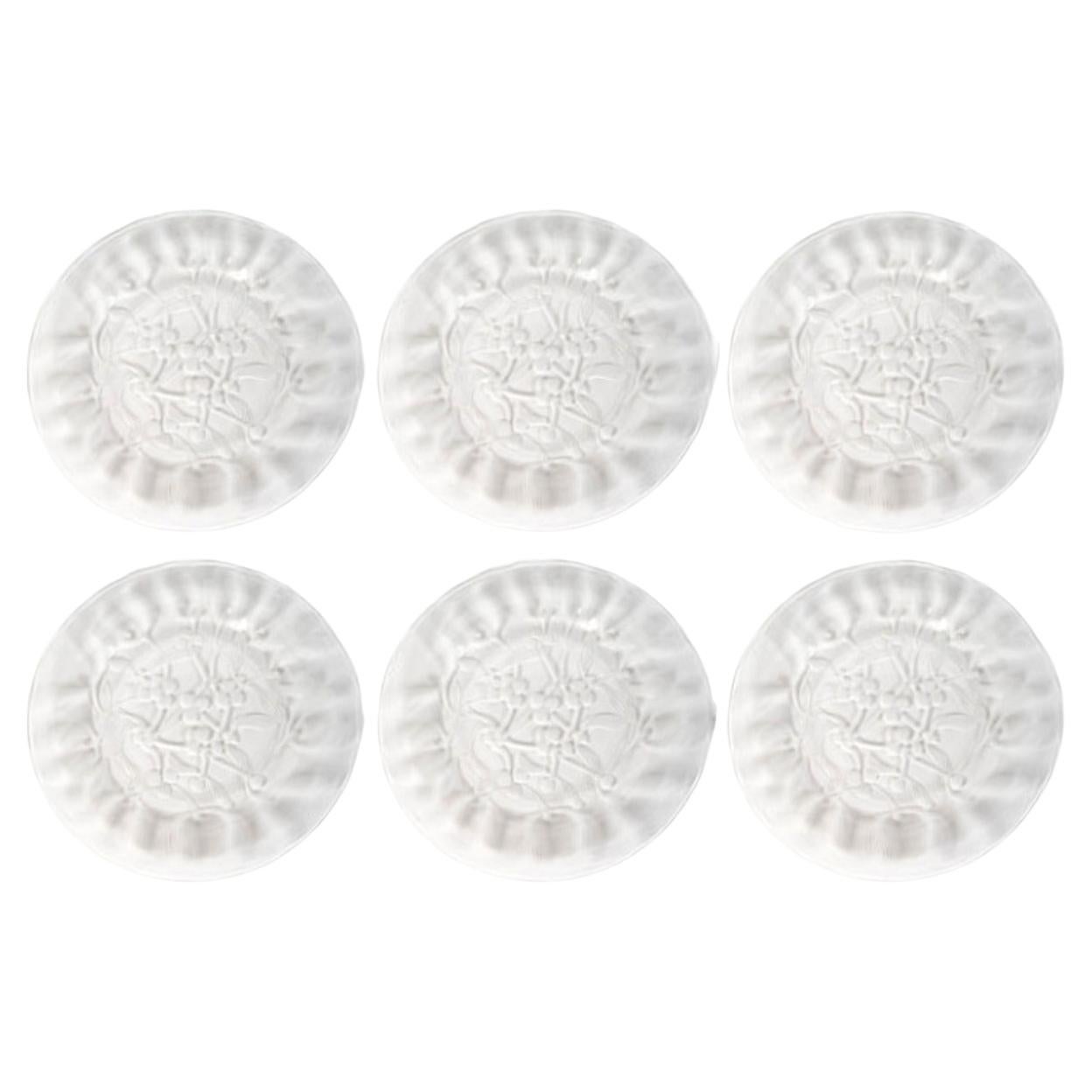 Cristal de Lalique, set de 6 assiettes "GUI en vente
