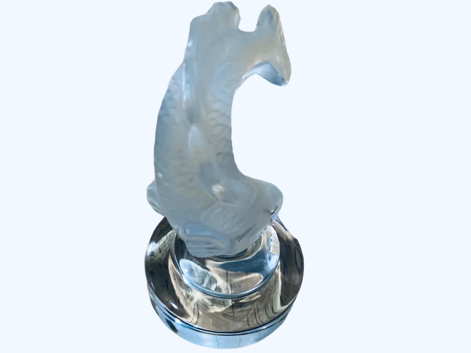 Lalique Crystal Small Sculpture Of A Koi Fish For Sale 1