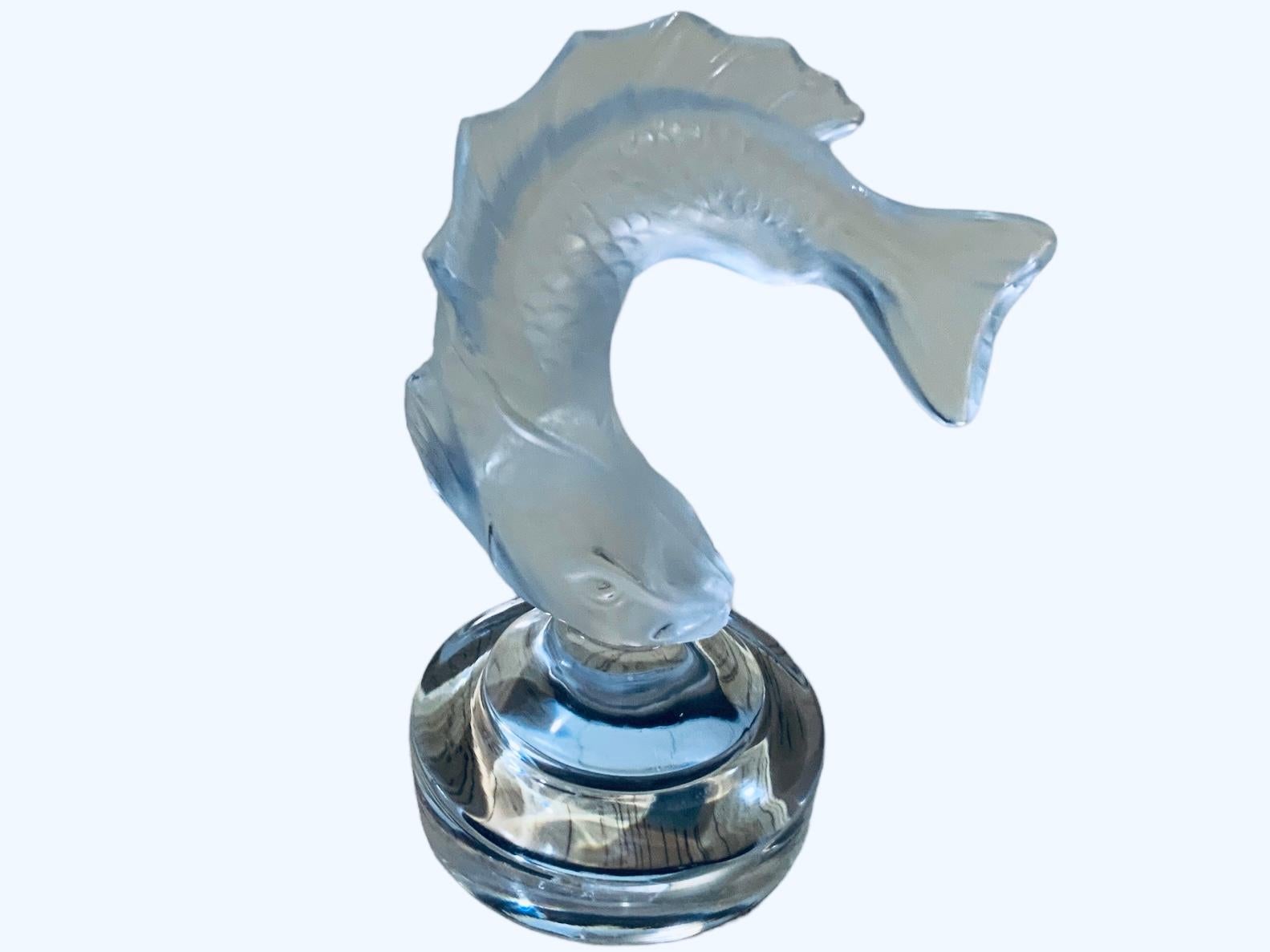 Lalique Crystal Small Sculpture Of A Koi Fish For Sale 2