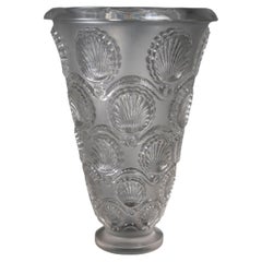 Vintage Lalique Crystal Vase, 20th Century.
