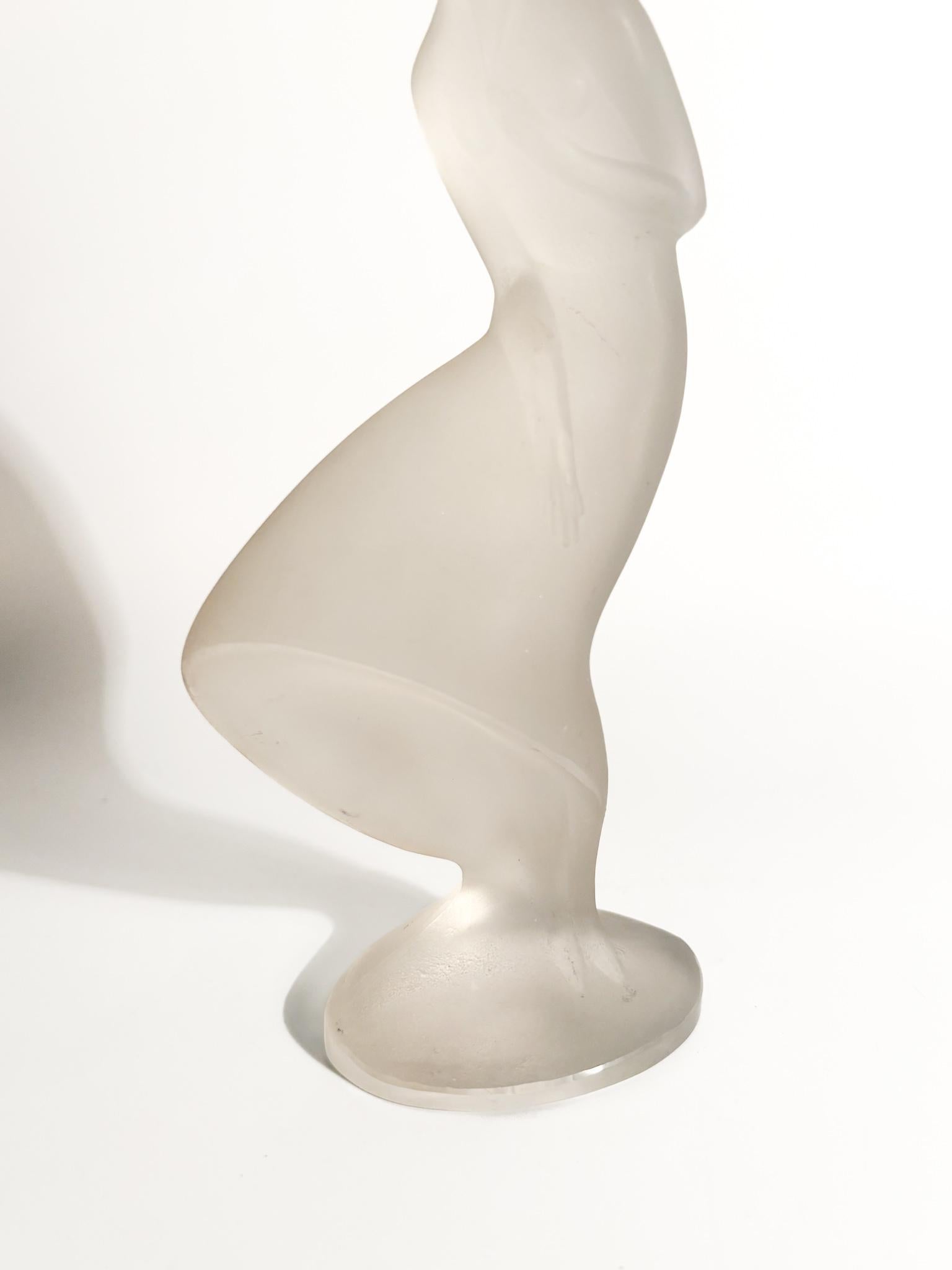 Lalique Crystal Wind Lady Figurine Statue 1930s In Fair Condition In Milano, MI