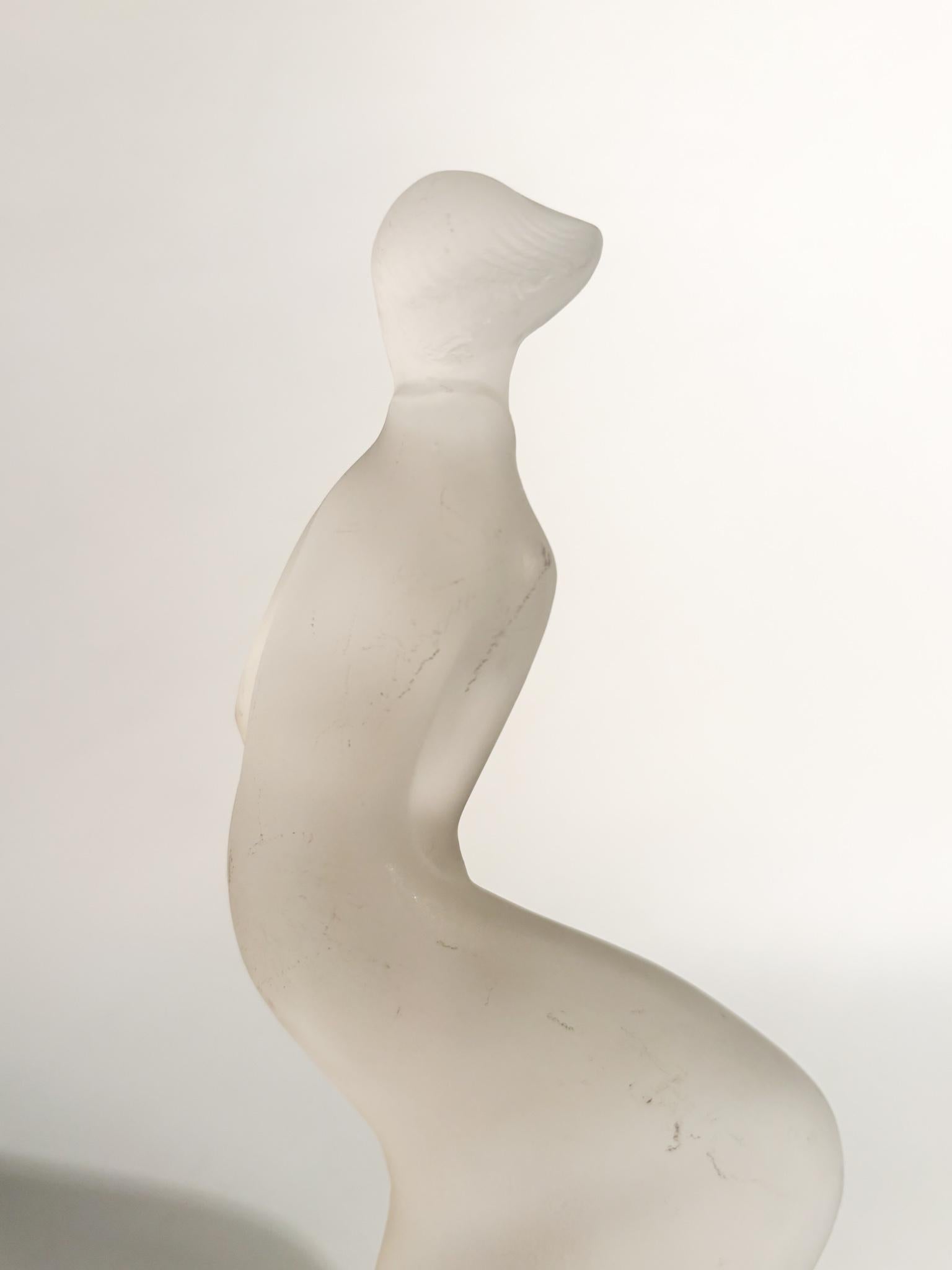 Lalique Crystal Wind Lady Figurine Statue 1930s 2