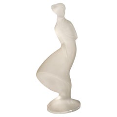 Lalique Crystal Wind Lady Figurine Statue 1930s