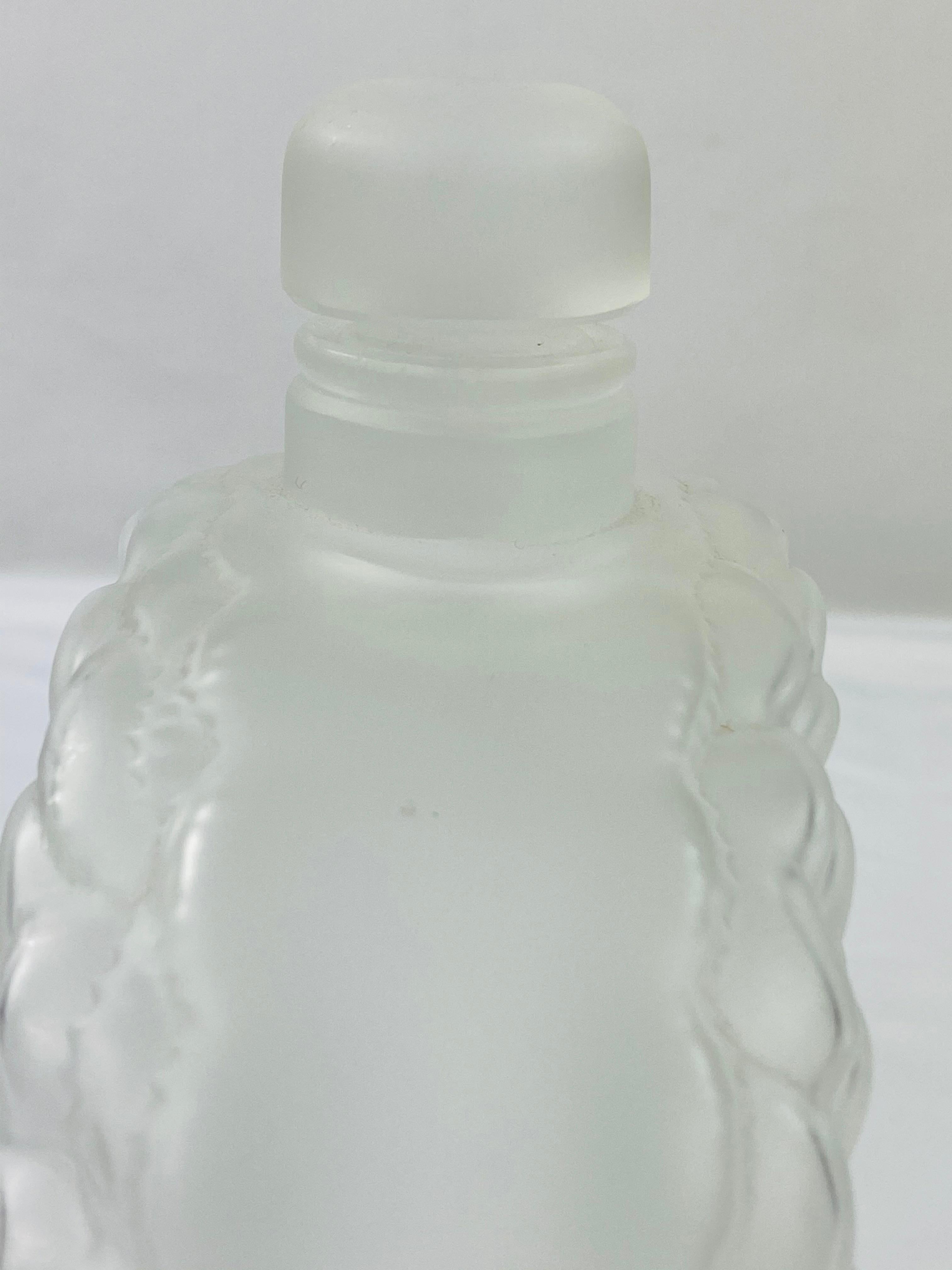 Lalique France Dahlia Crystal Perfume Bottle No. 3 4