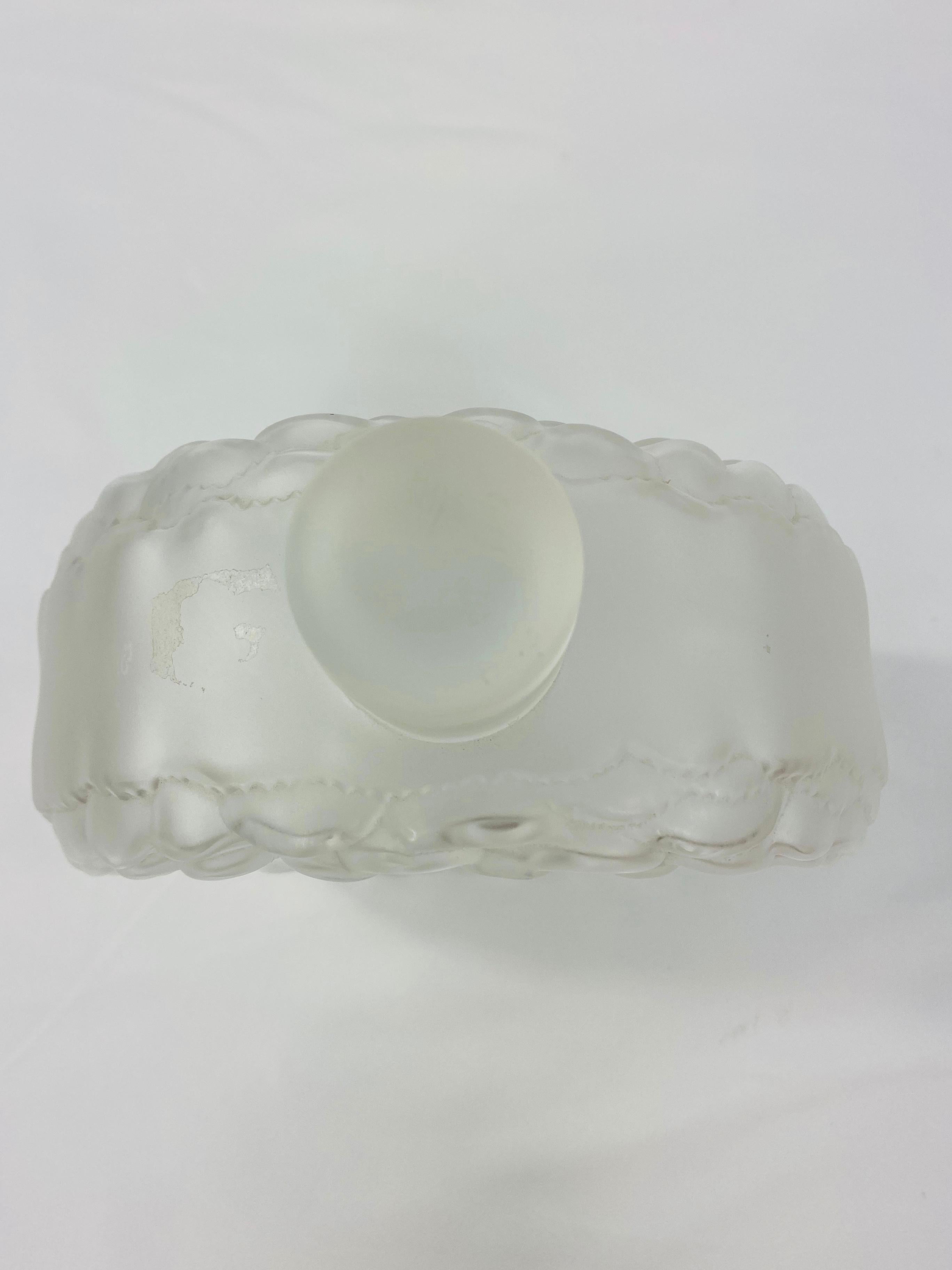 Women's or Men's Lalique France Dahlia Crystal Perfume Bottle No. 3