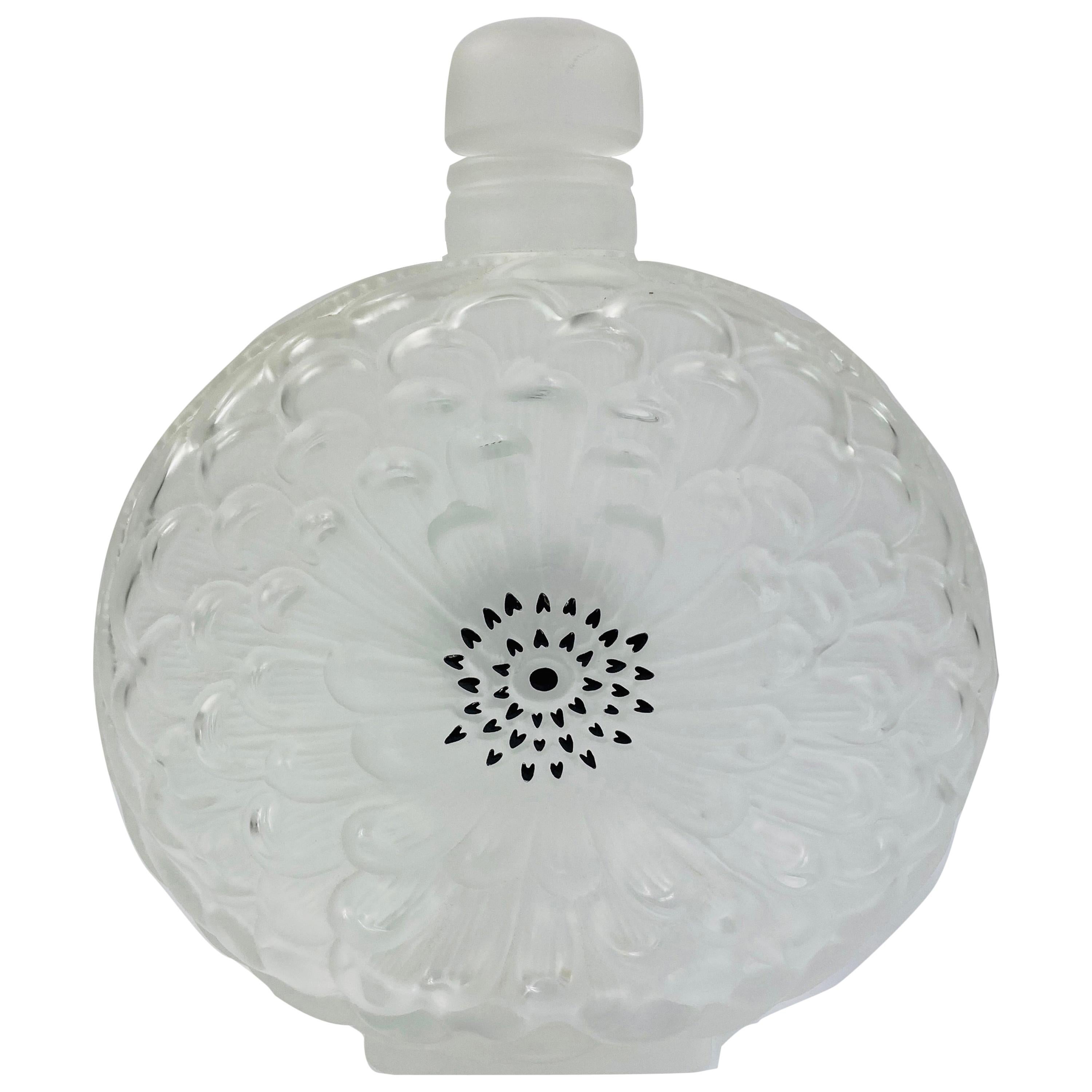 Lalique France Dahlia Crystal Perfume Bottle No. 3