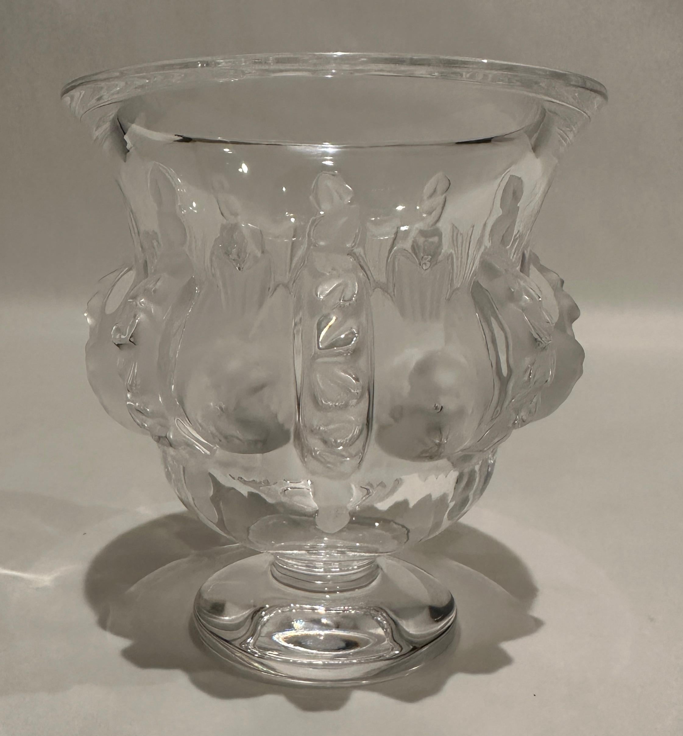 Late 20th Century Lalique Dampierre Crystal Vase For Sale