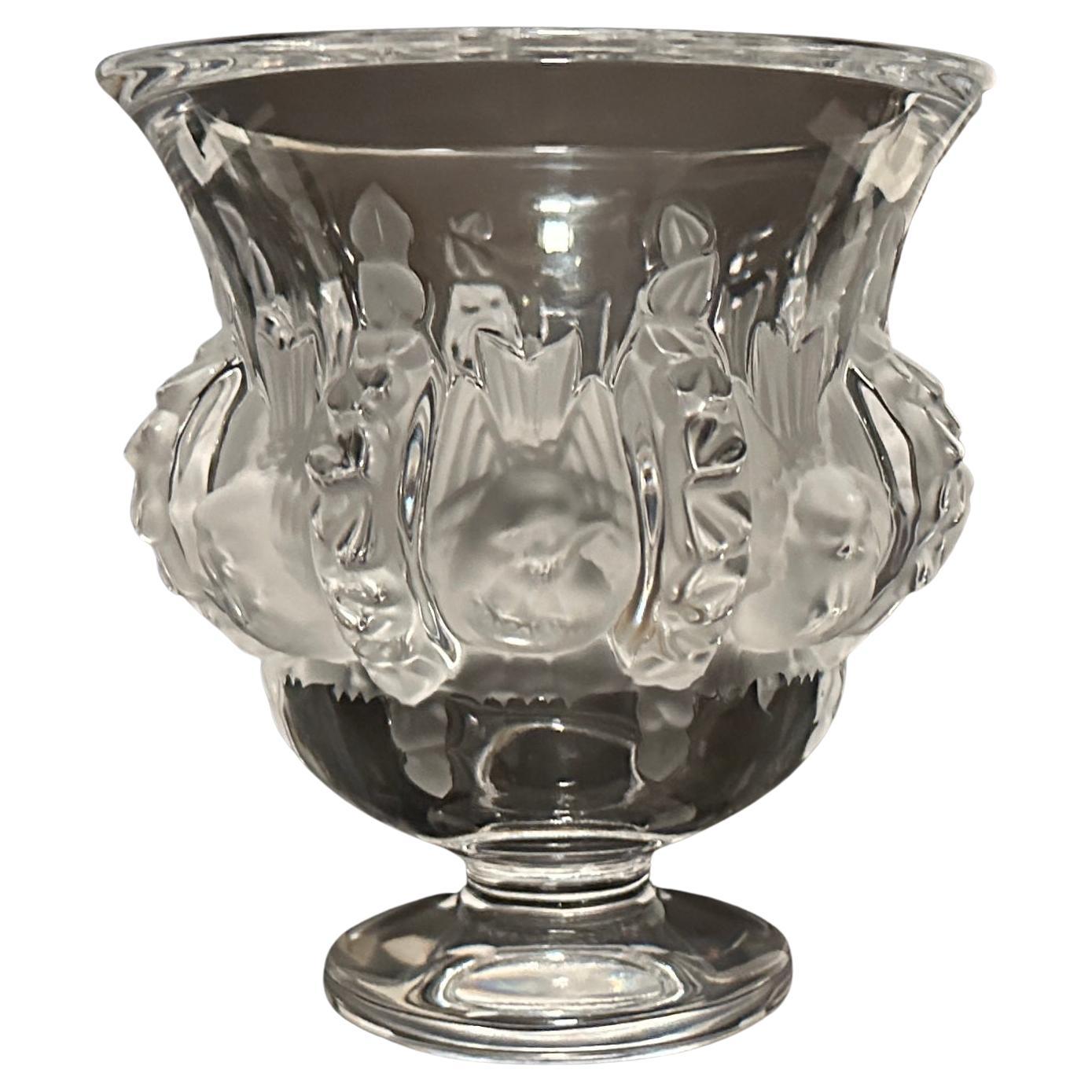 Lalique Dampierre Crystal Vase For Sale