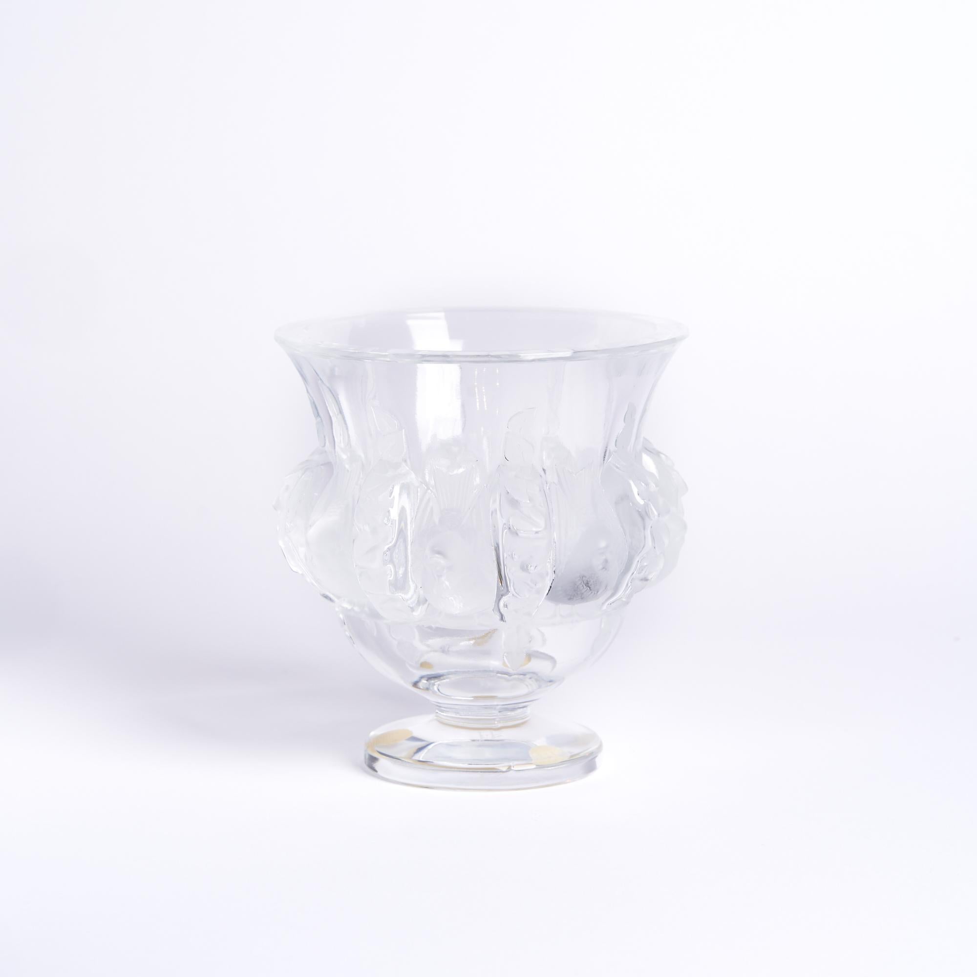 French Lalique Dampierre Vase For Sale