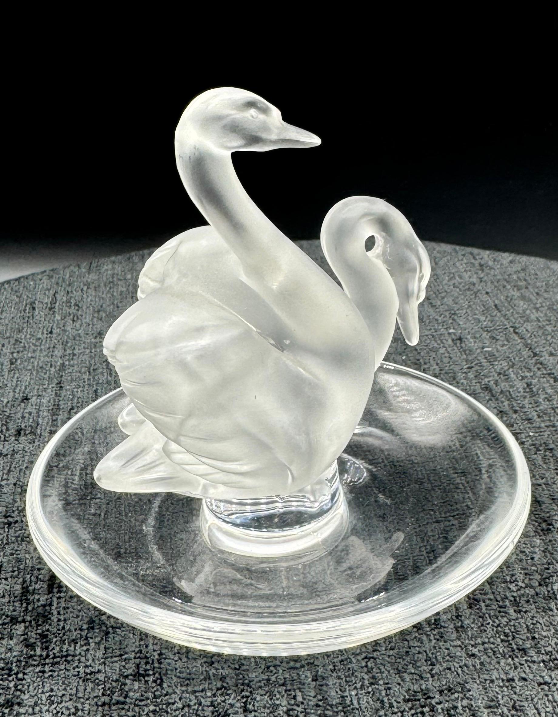 lalique swan ring dish